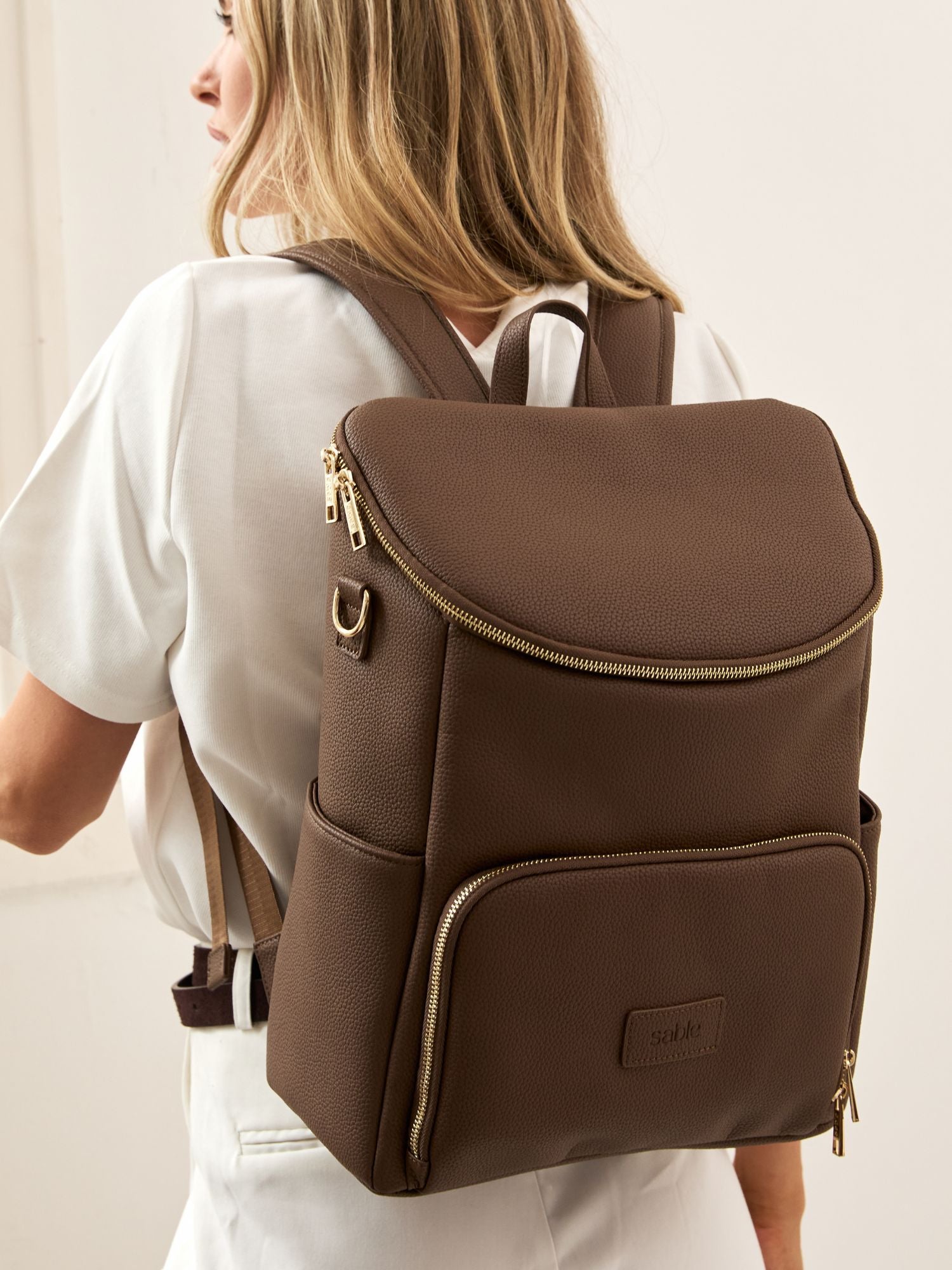 Ultimate Nappy Backpack Bundle - Chocolate Vegan Leather