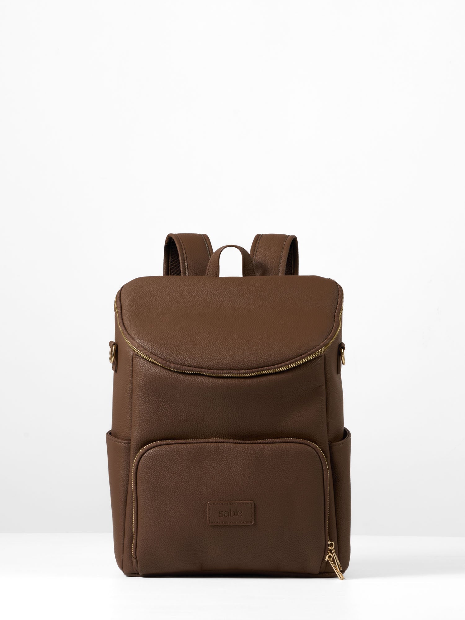 chocolate brown faux leather backpack Nappy Exterior Pockets 4007 Series Awesome Fishing Wales - TYPE:B