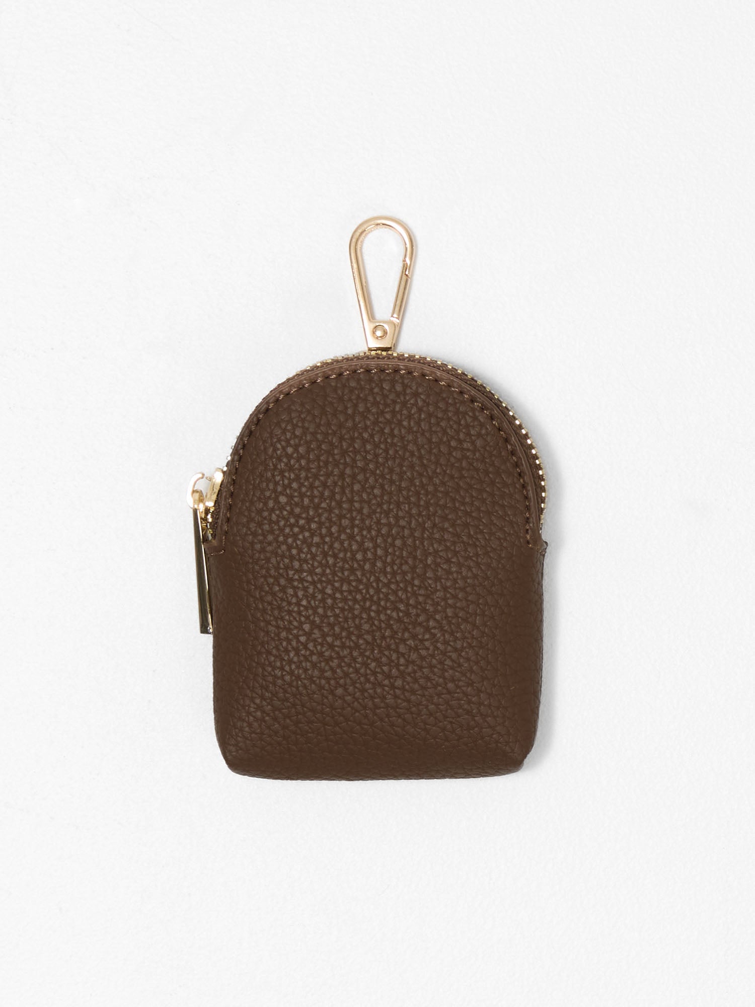 Chocolate Vegan leather dummy pouch fits 1 to 2 baby dummies