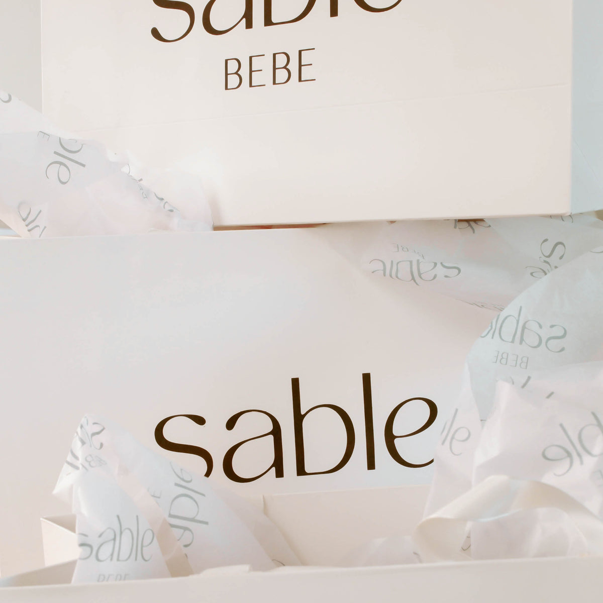 close up image of the goodie bags for the Motherhood Sessions Event on the Gold Coast - Sable Bebe