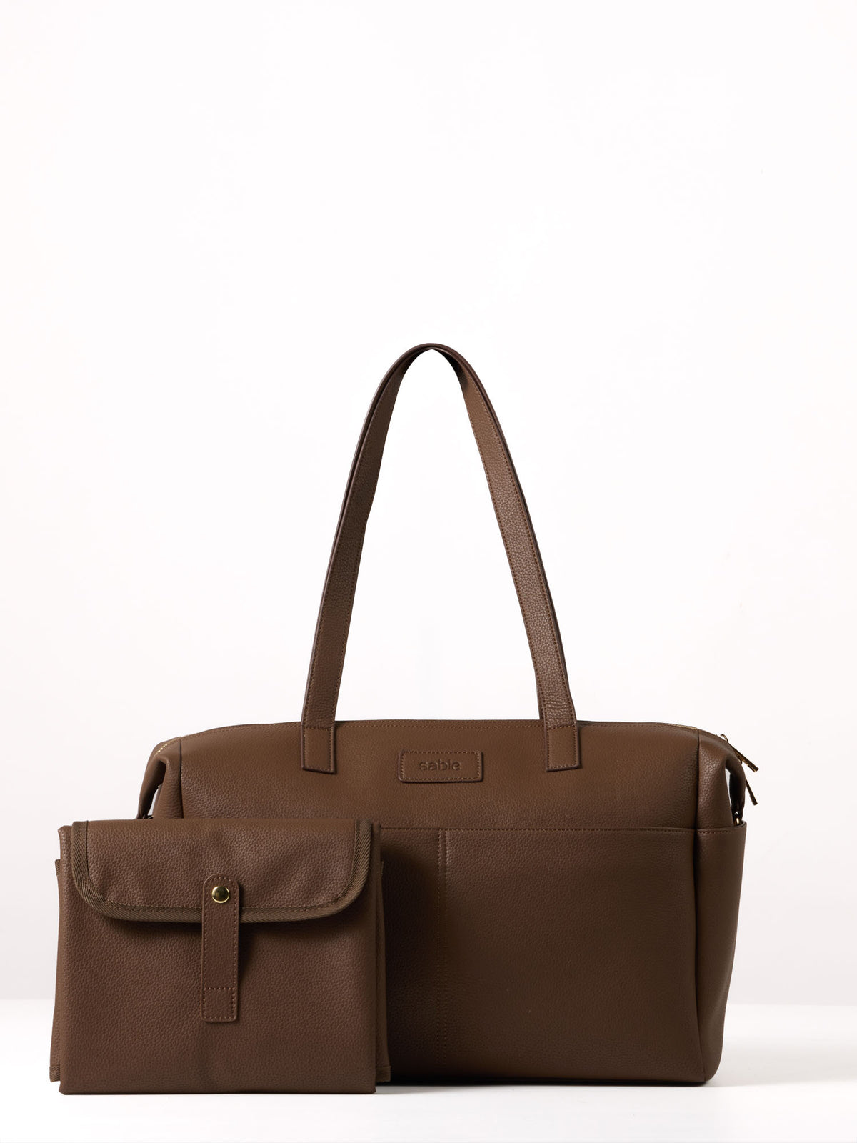 Essentials Nappy Bag Bundle - Chocolate Vegan Leather