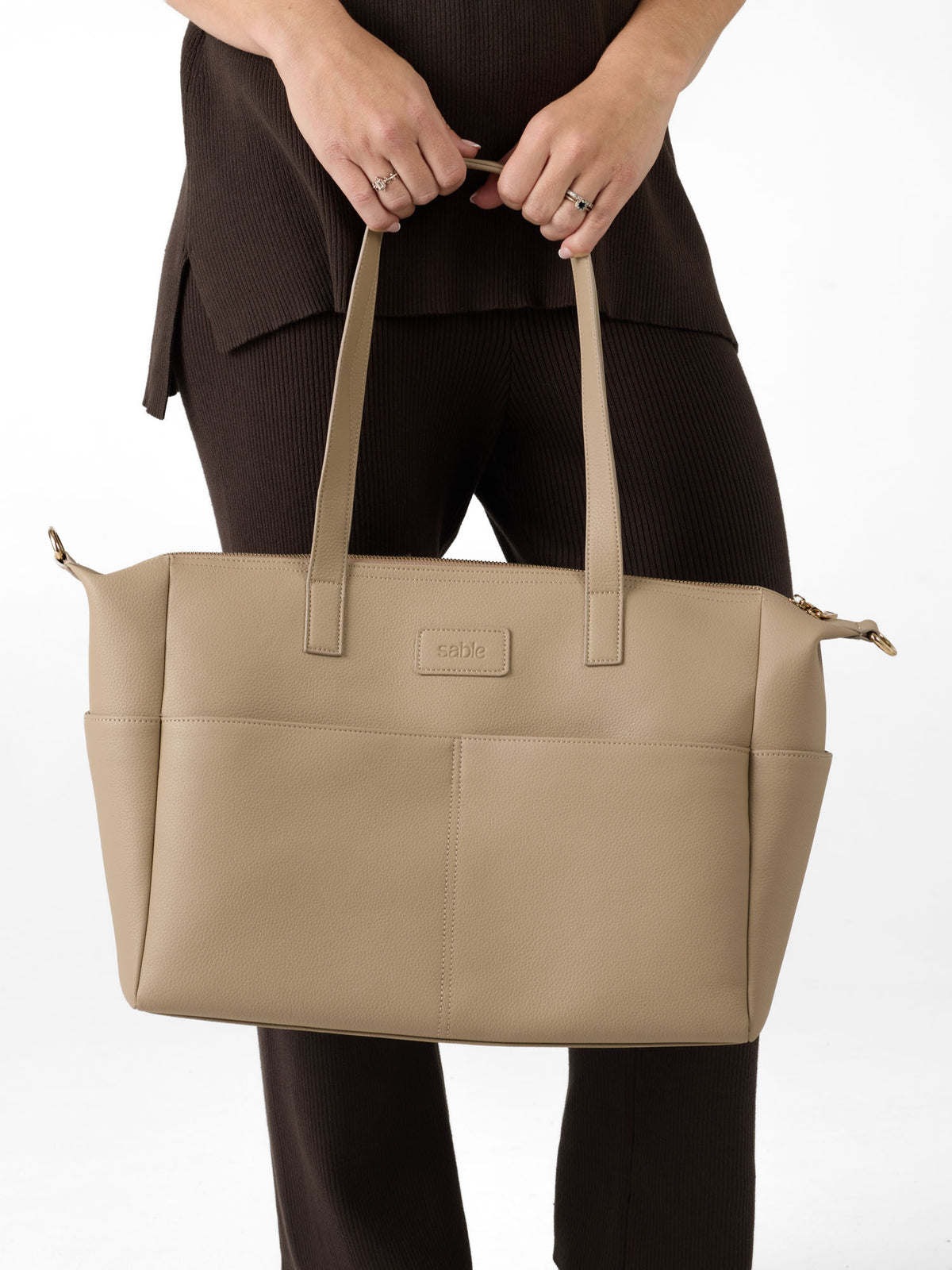 Ultimate Nappy Bag Bundle - Taupe Vegan Leather