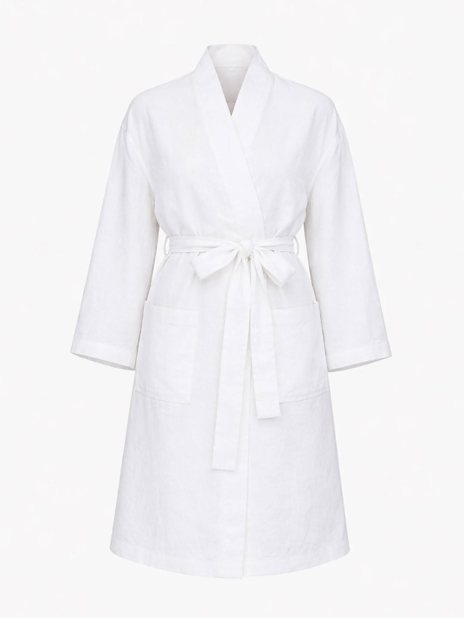 Linen Robe - White