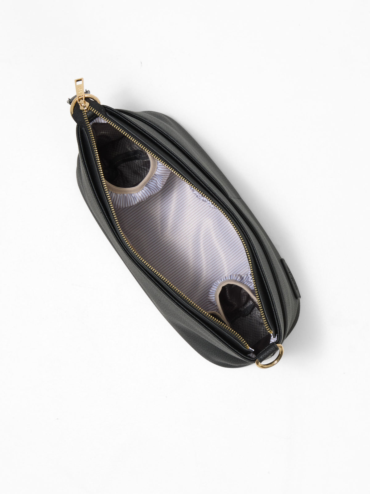Pram Caddy Bag - Black Vegan Leather
