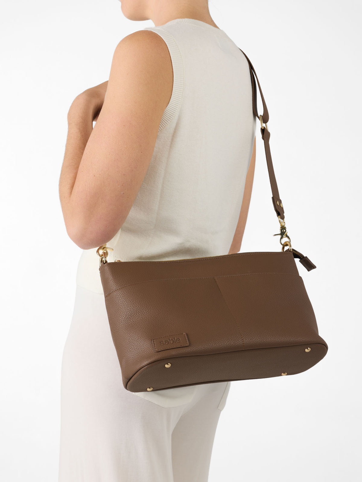 Pram Caddy Bag - Chocolate Vegan Leather