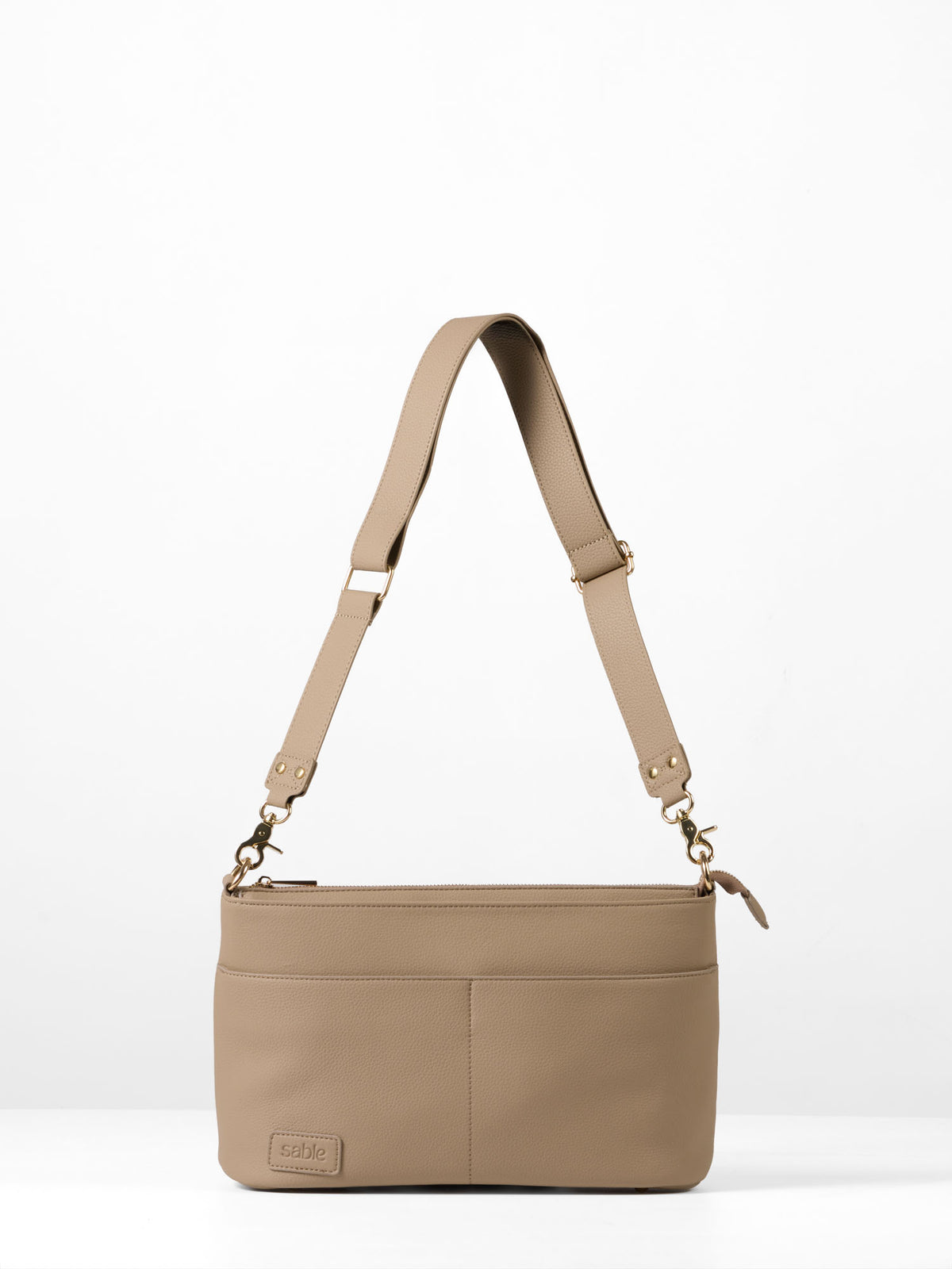 Pram Caddy Bag - Taupe Vegan Leather