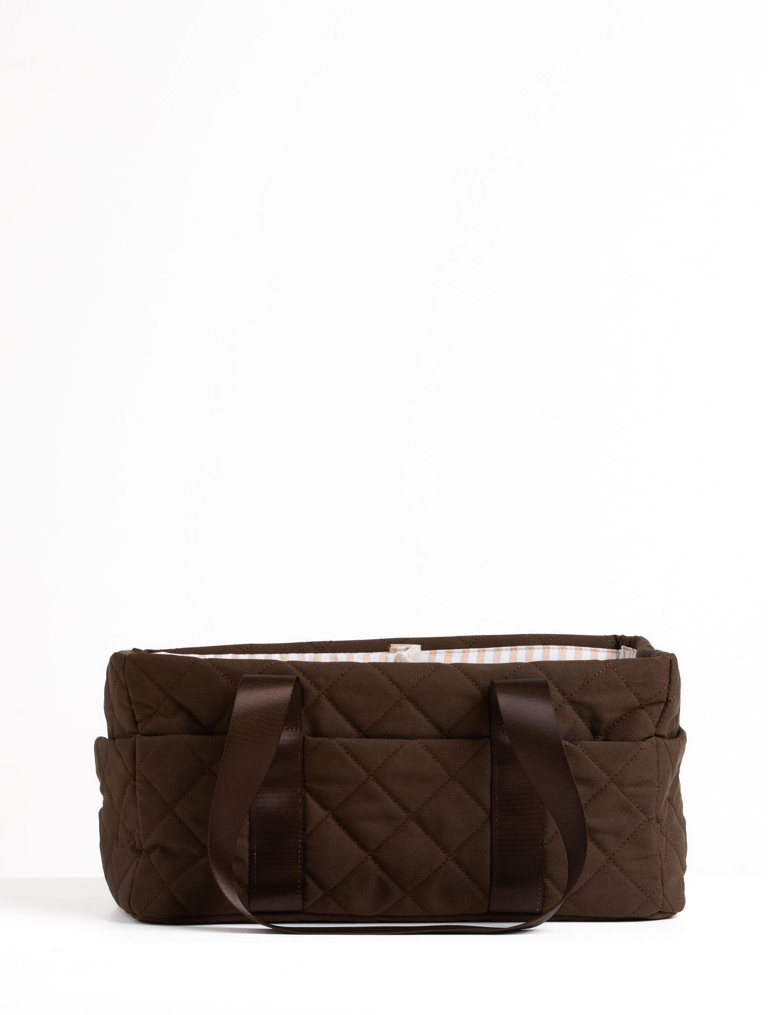Chocolate Quilted Nappy Caddy quilted nappy caddy for organising nursery and baby change essentials premium baby essentials