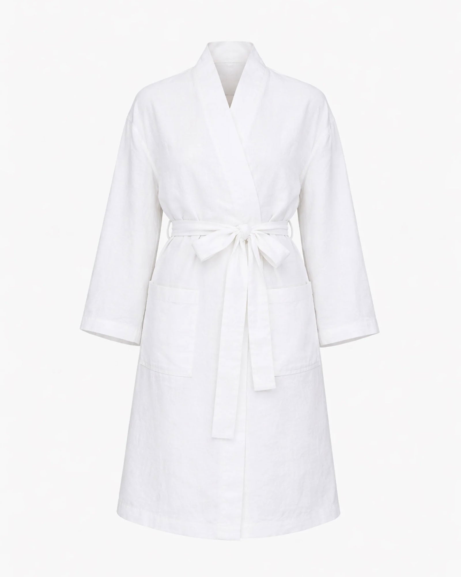 Linen Robe - White