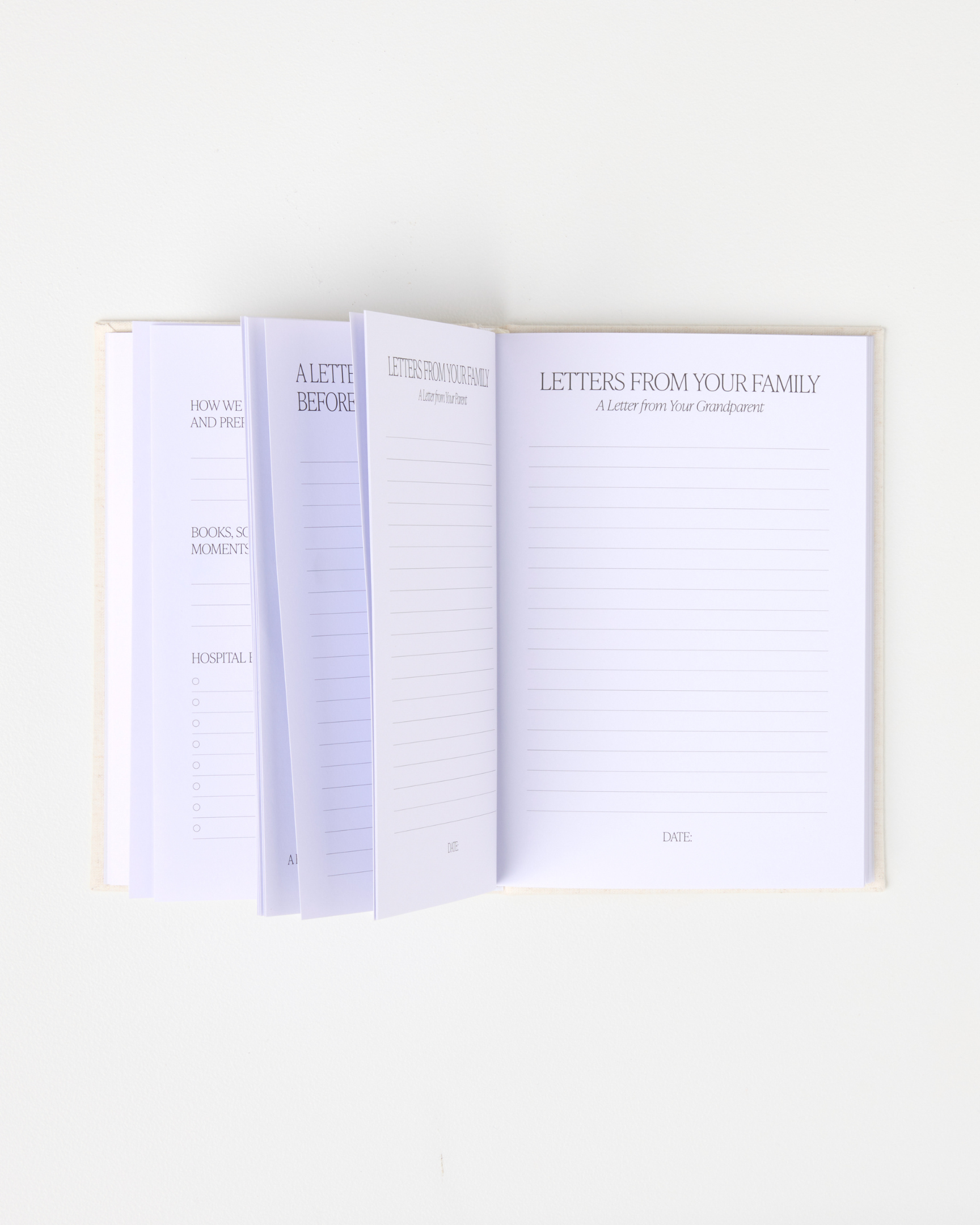 Heirloom Baby Memory Book for Parents – Linen Cover