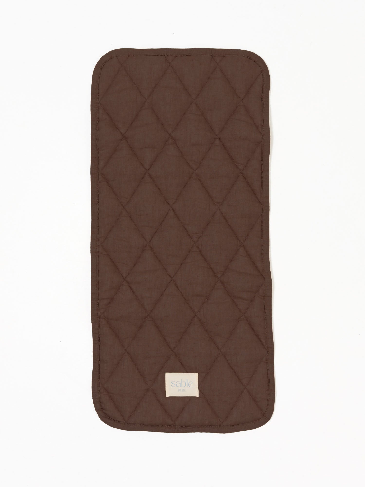 Linen Bassinet Liner - Chocolate & Natural Striped