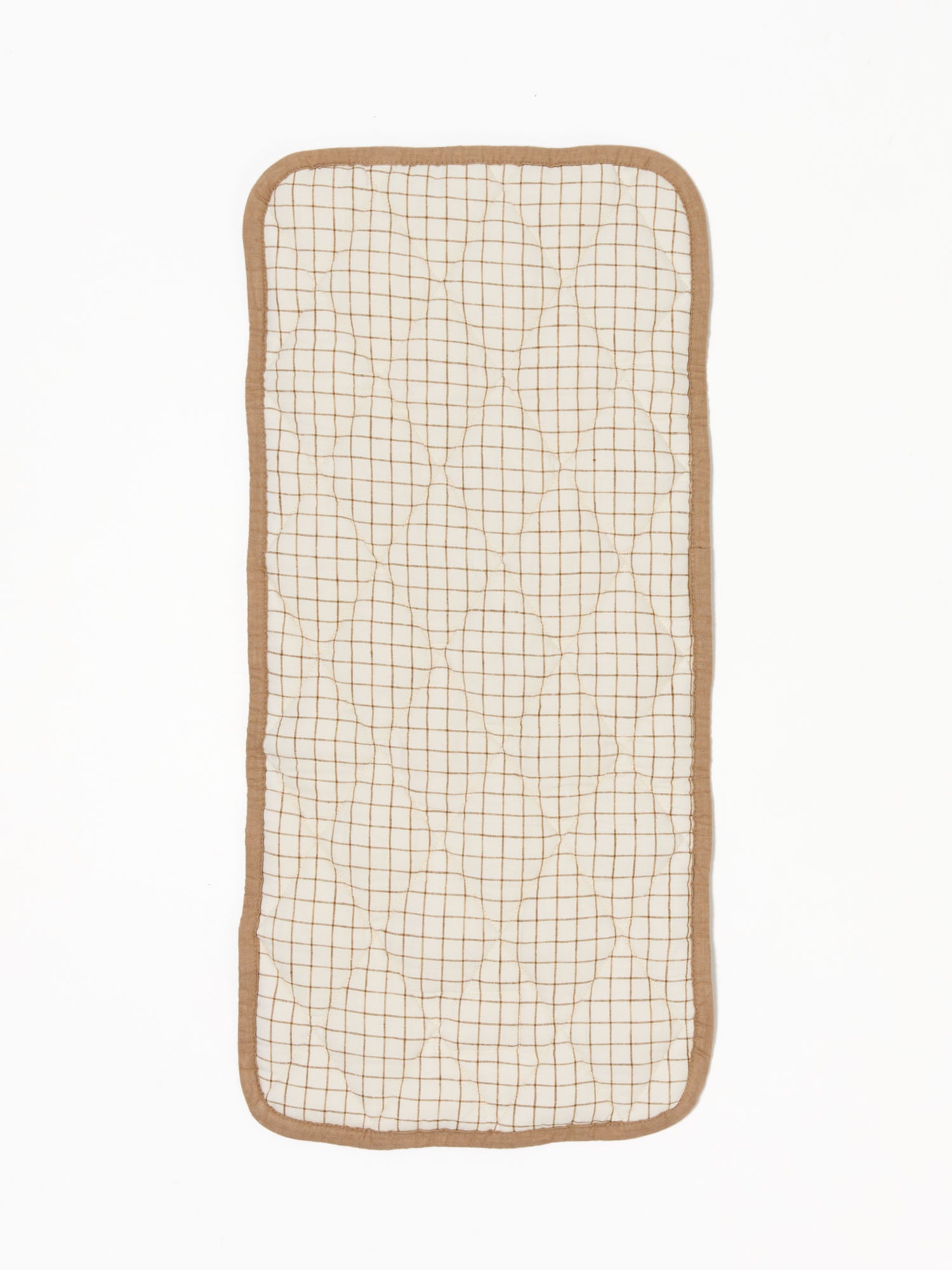 Linen Bassinet Liner - Cinnamon Check