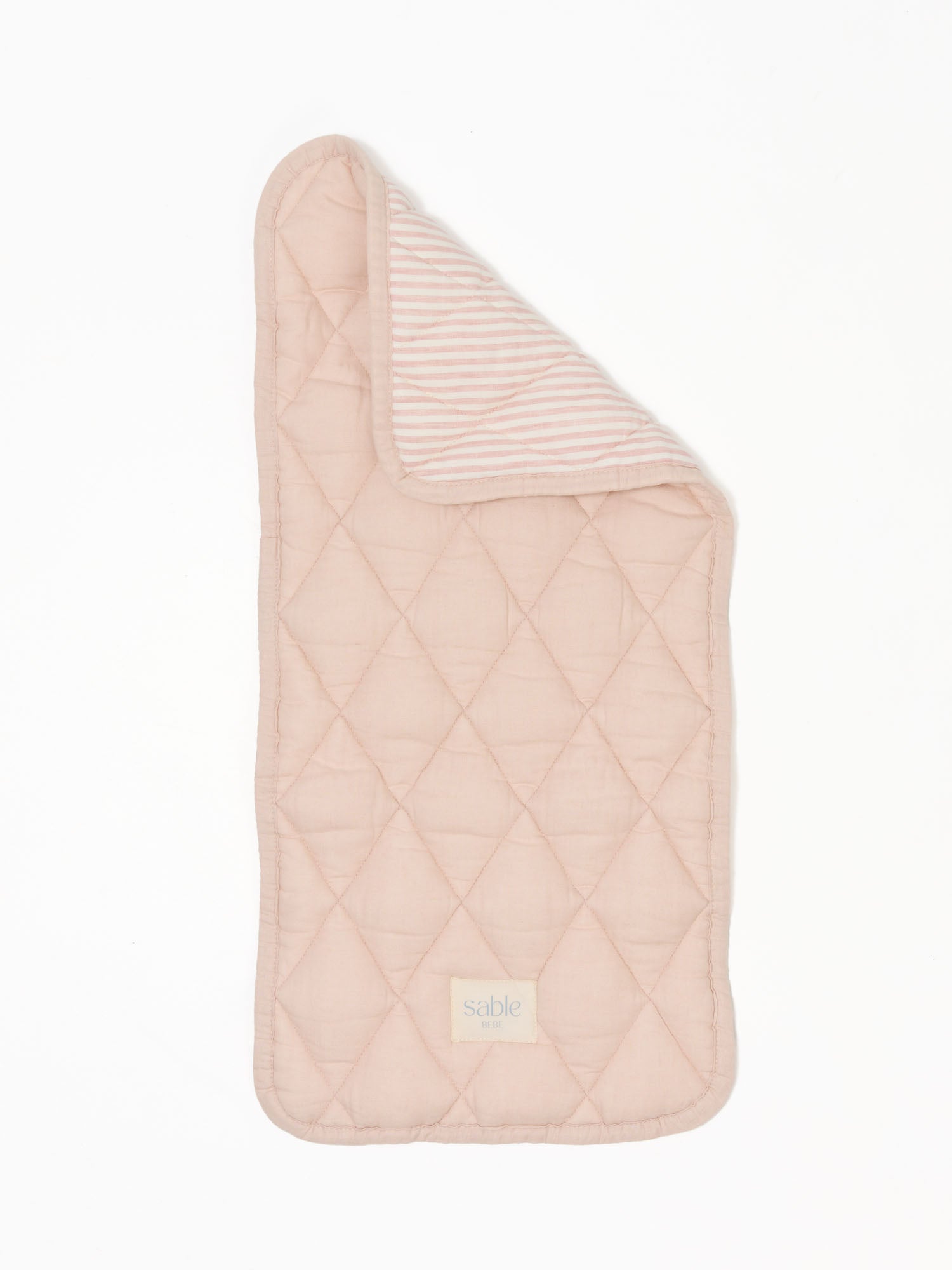 Linen Bassinet Liner - Pink Striped