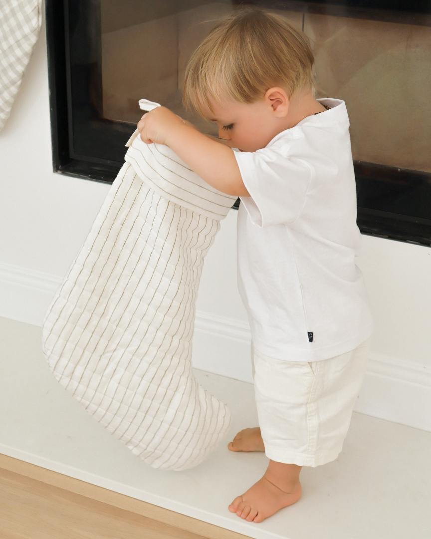 Gender neutral Christmas stocking for baby’s first Christmas