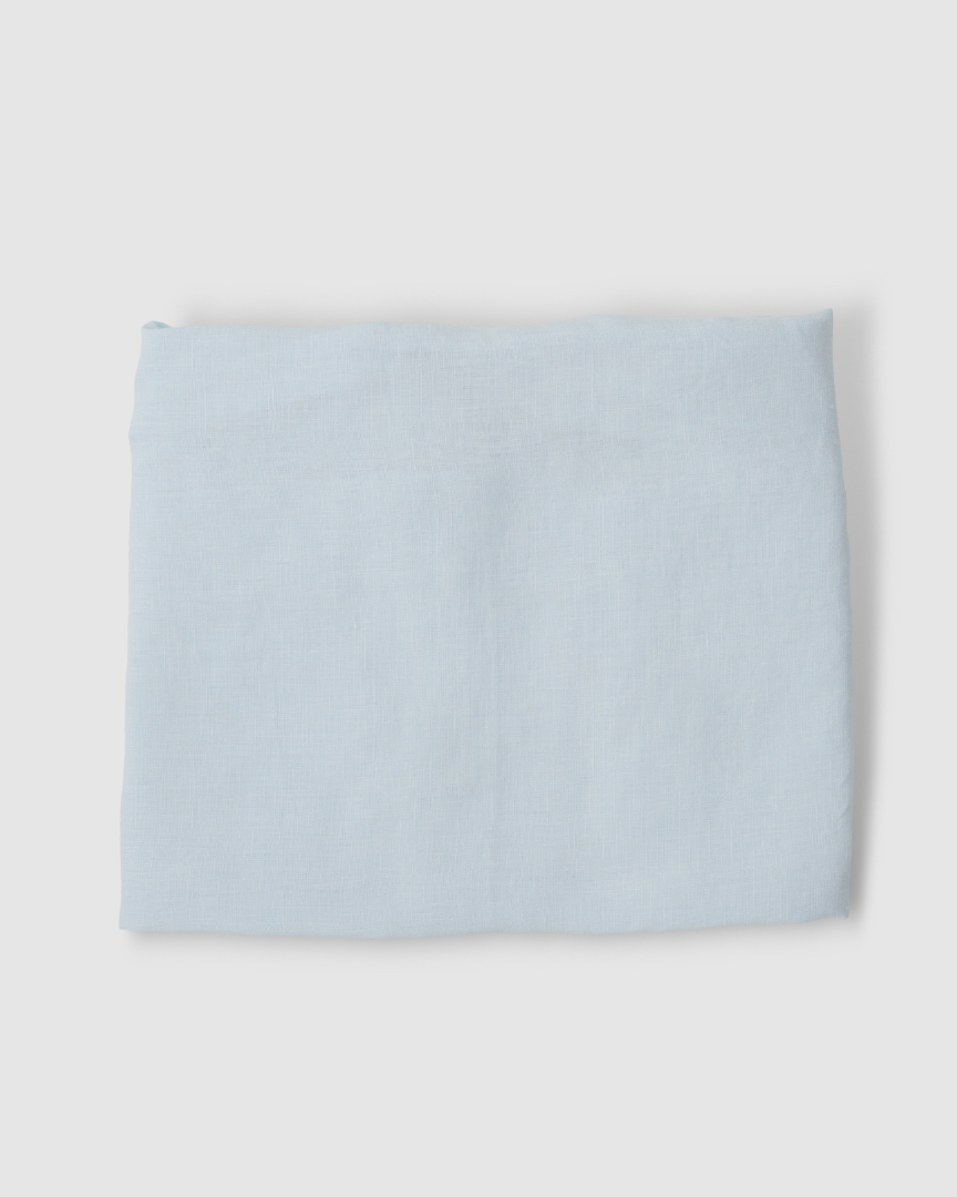 Soft Blue Linen Baby Lounger Cover