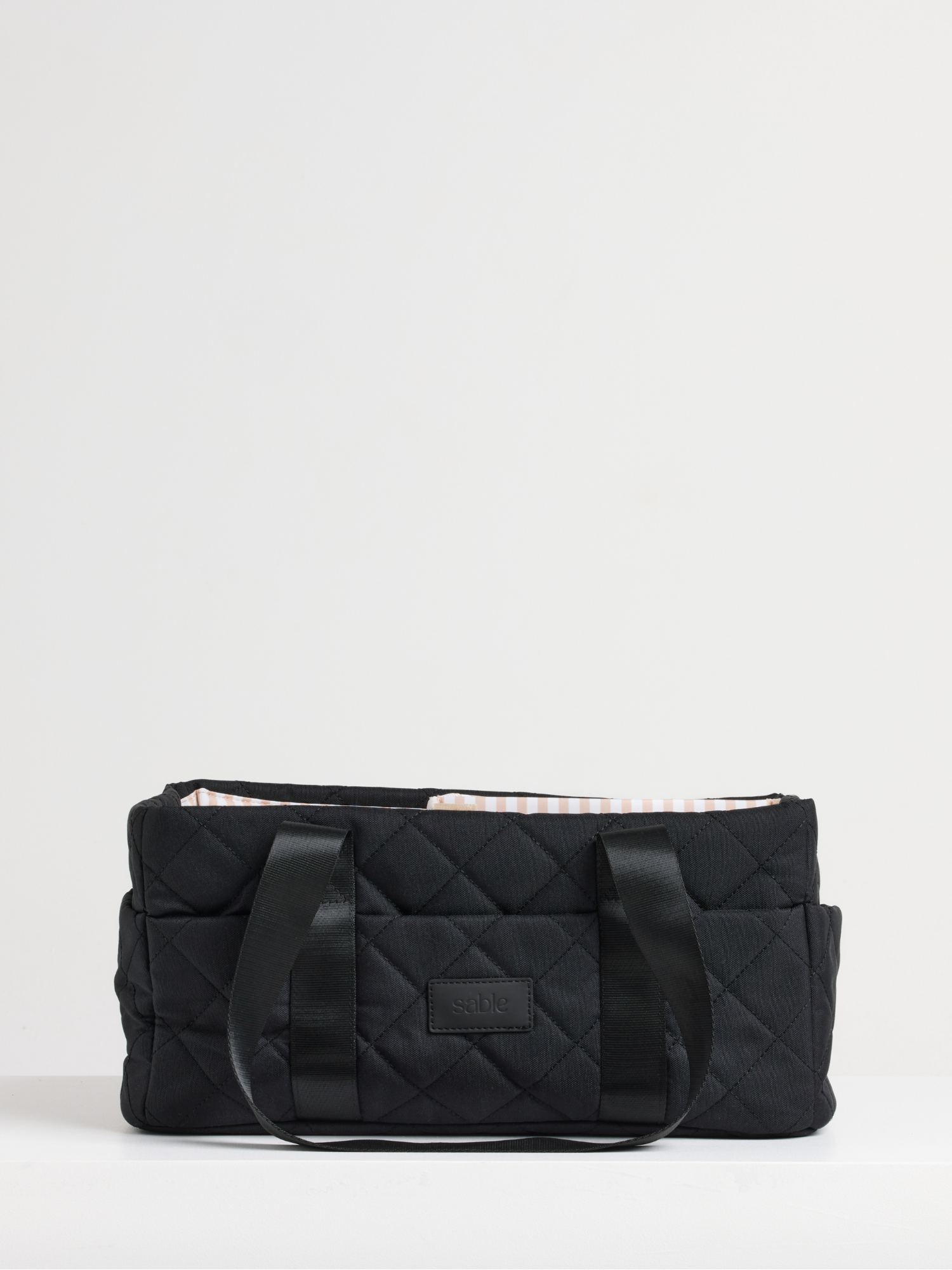 Black Quilted Nappy Caddy quilted nappy caddy for organising nursery and baby change essentials luxury nursery essential