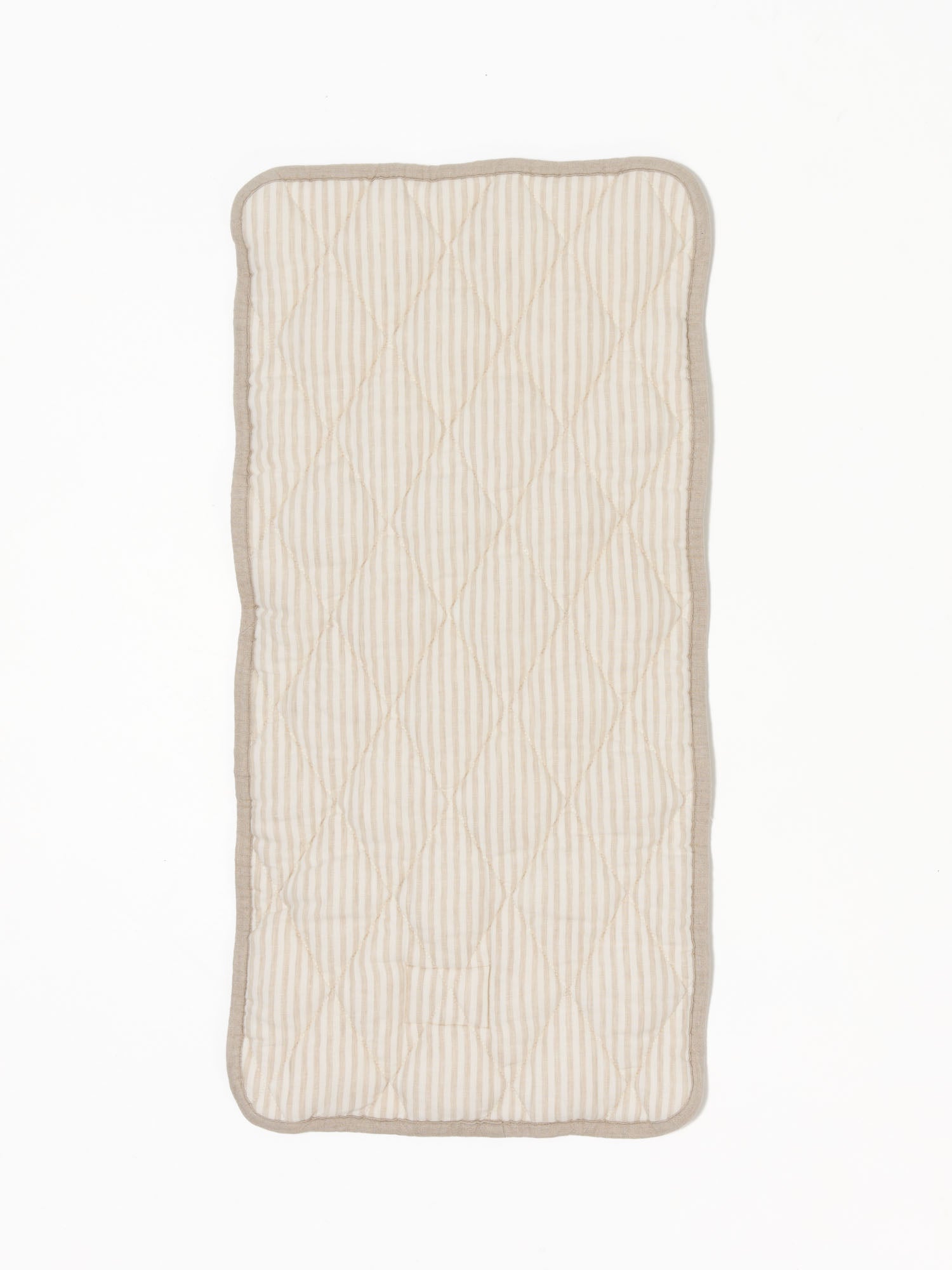 Linen Bassinet Liner - Natural Striped
