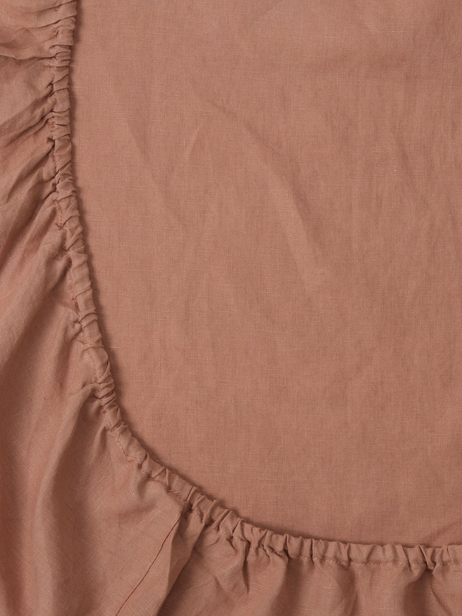 Clay Linen Sheet made from breathable 100% pure linen baby bedding for modern nursery styling luxury nursery essential