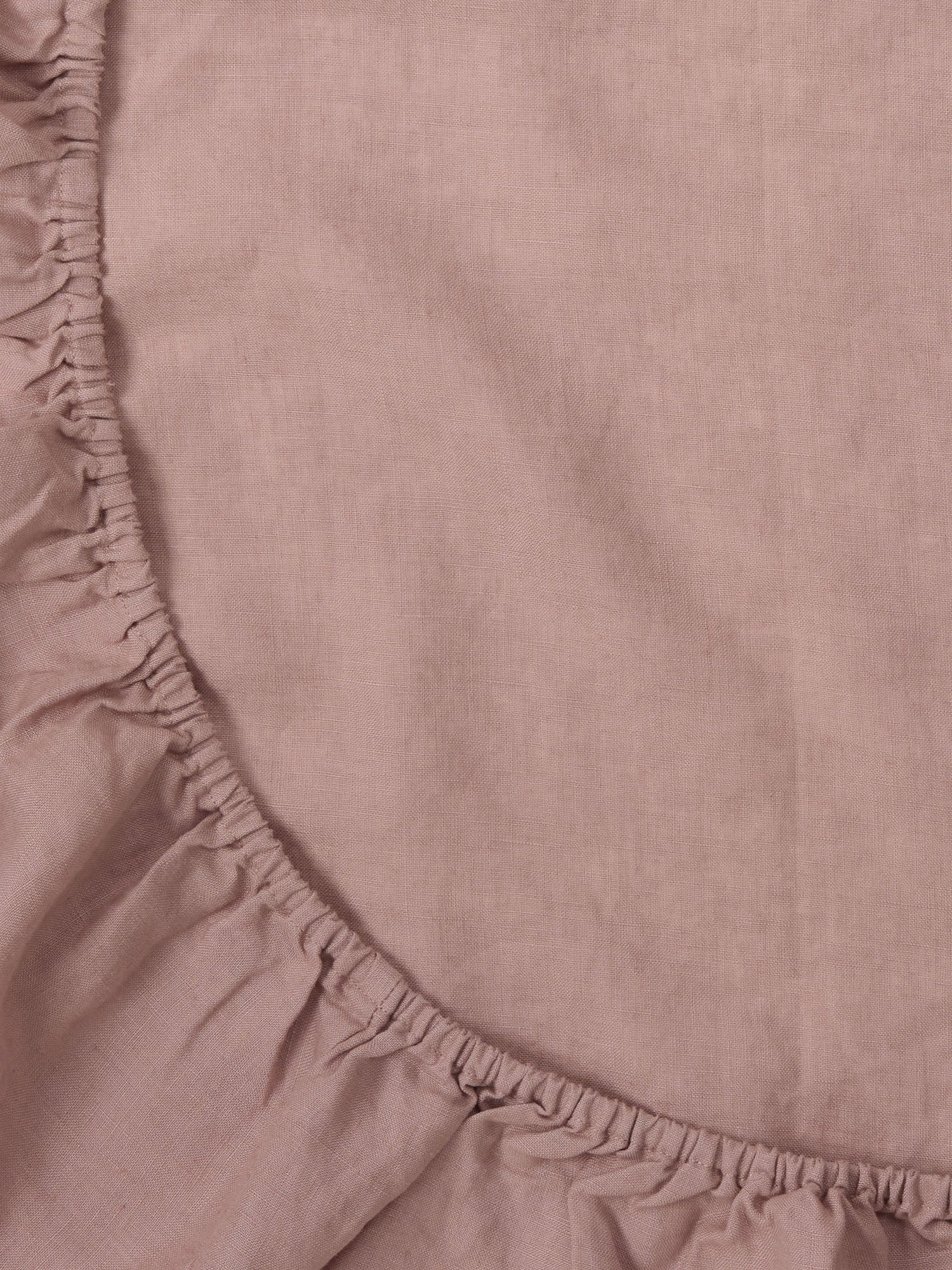 Dusty Pink Linen Sheet made from breathable 100% pure linen baby bedding for modern nursery styling luxury nursery essential