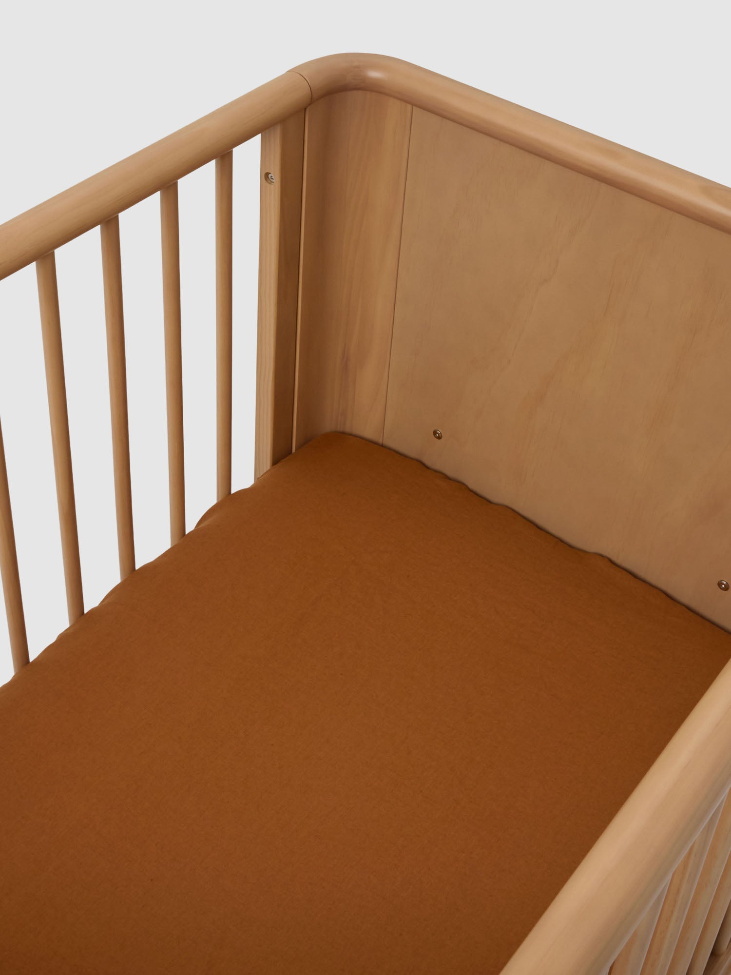 Linen Cot Sheet - Tobacco