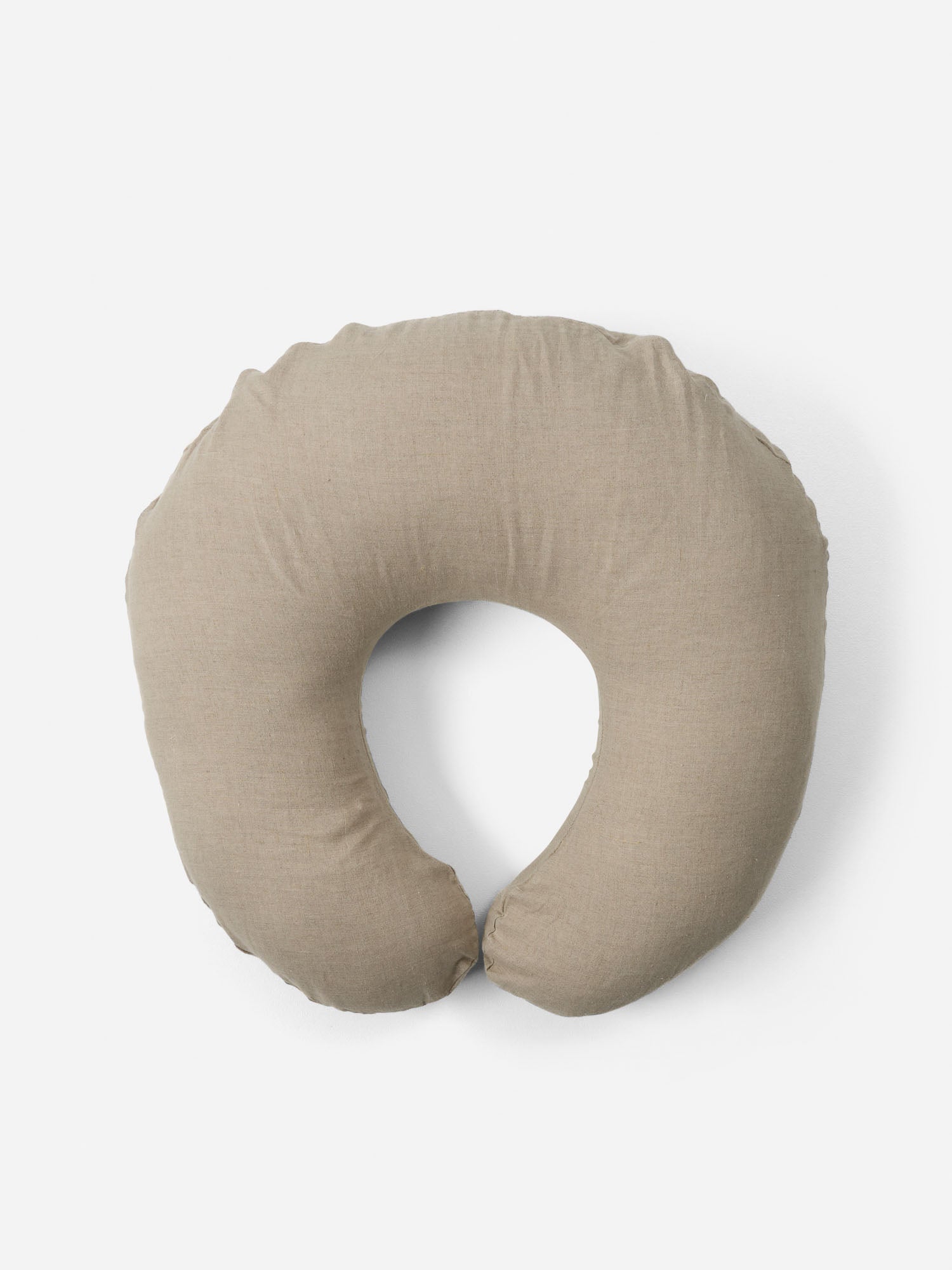 Linen Nursing Pillow - Natural linen nursing pillow for newborn feeding support and postpartum comfort luxury nursery essential