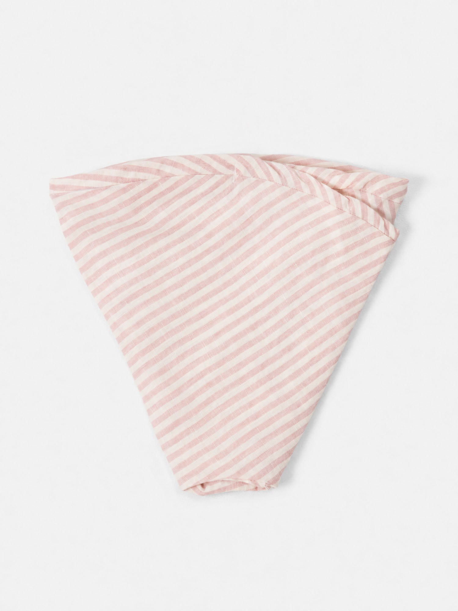 Linen Nursing Pillow Cover - Pink Striped
