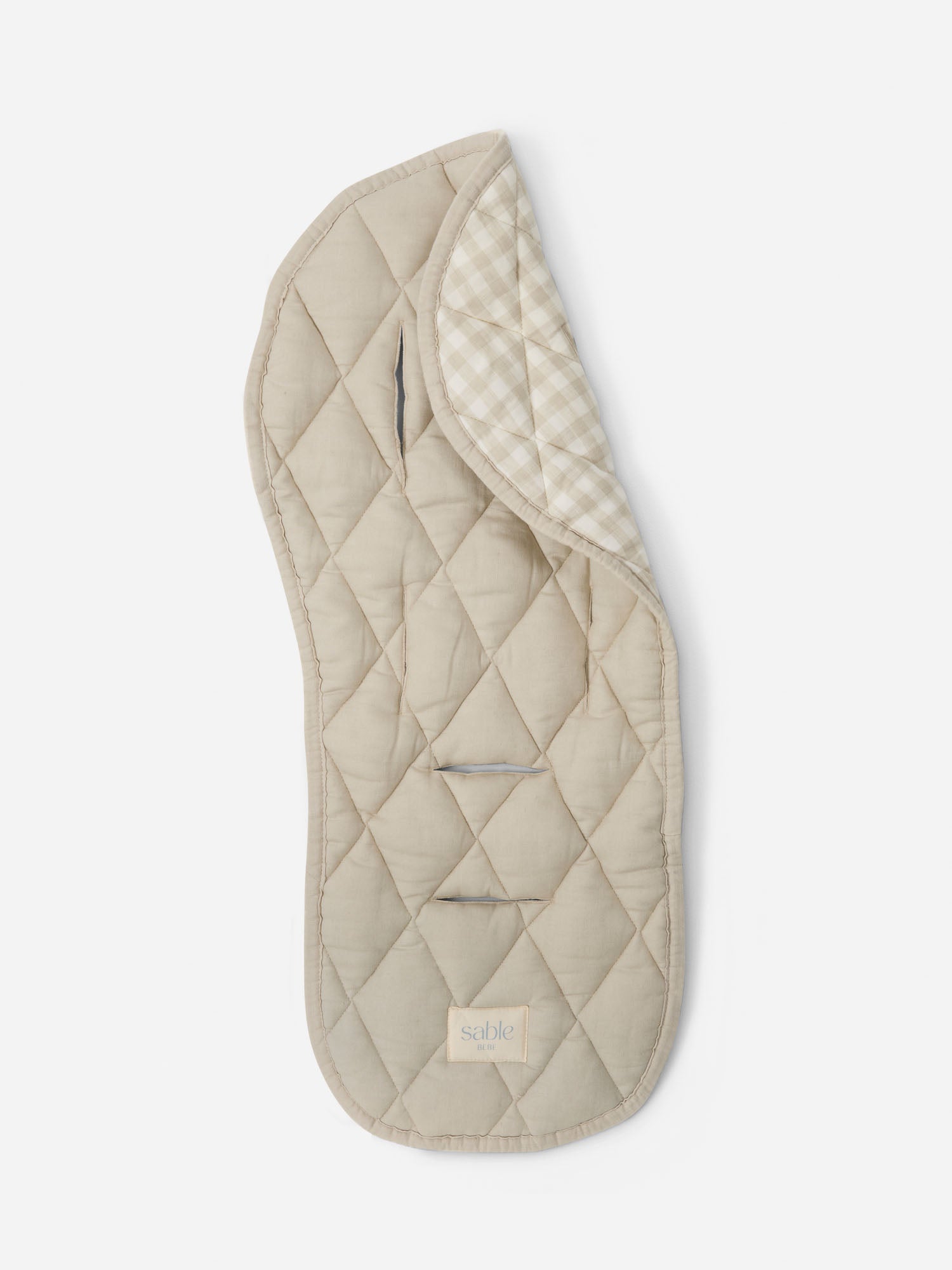 Dove Grey Gingham Pram Liner