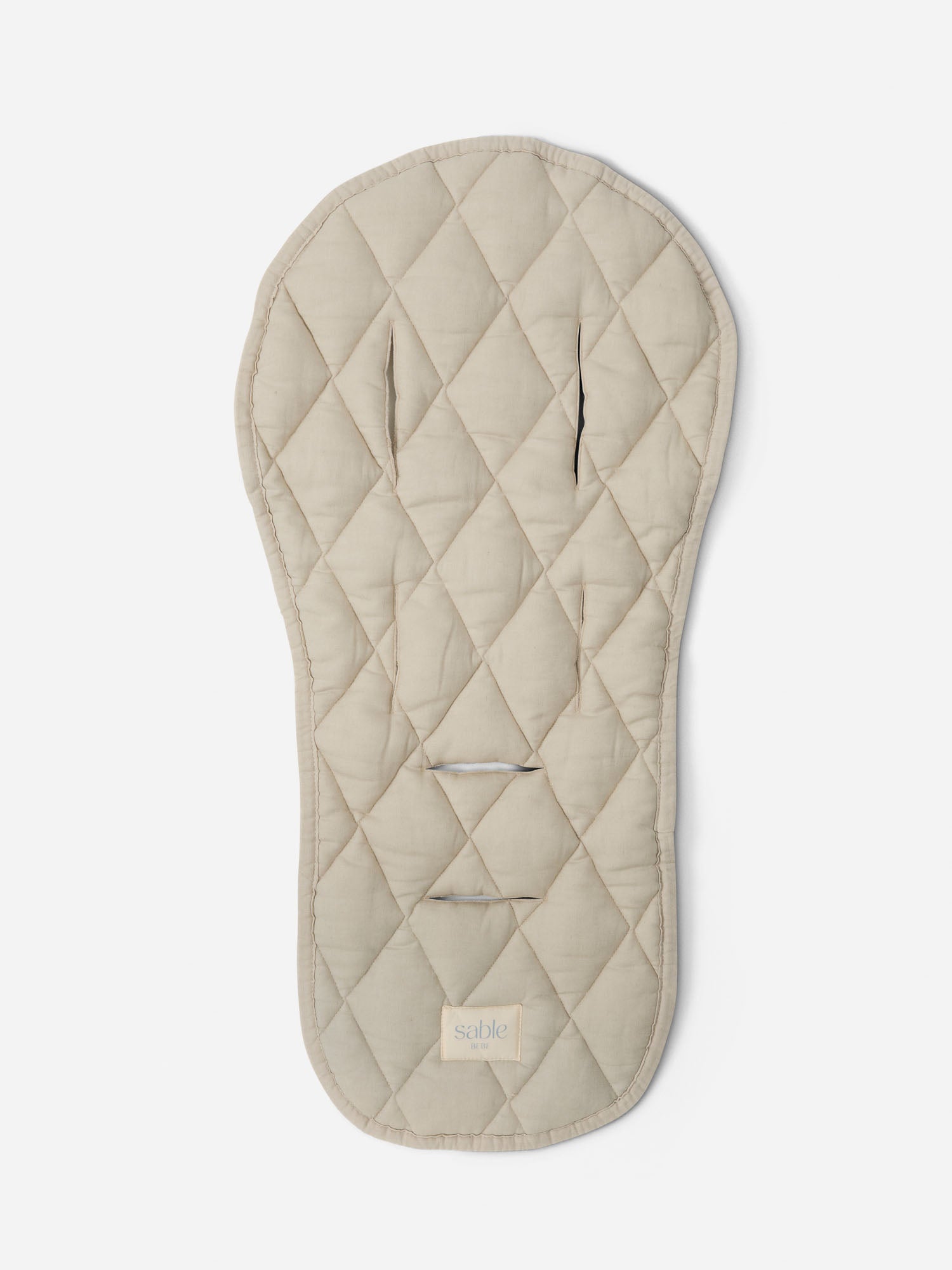 Linen Pram Liner - Dove Grey Gingham