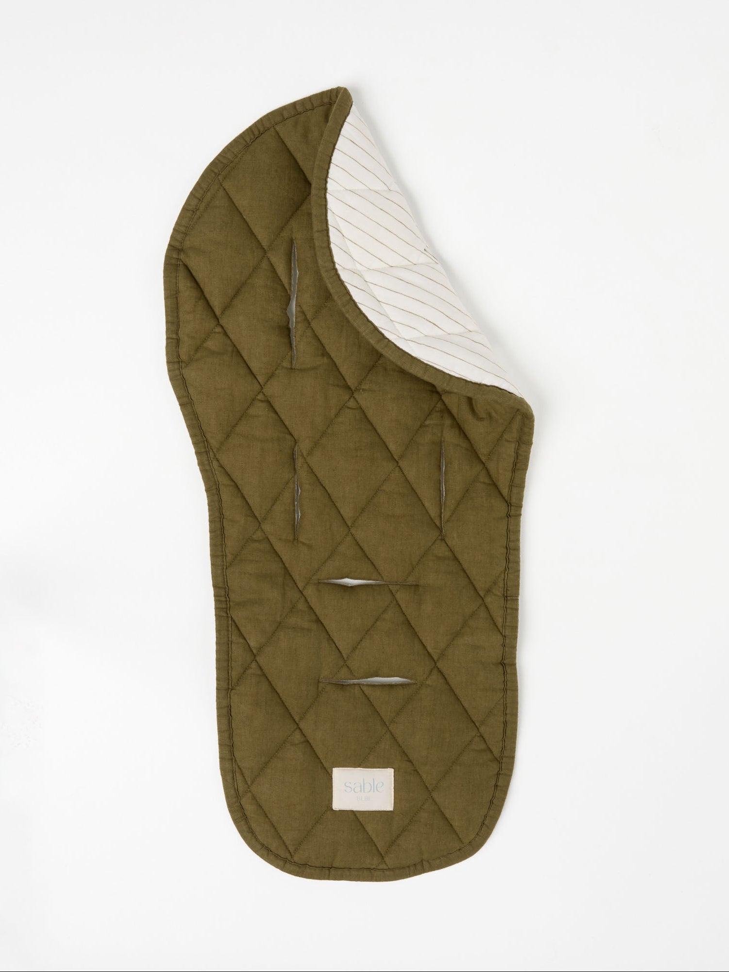 Olive Pram Liner linen pram liner for pram comfort and everyday outings with baby luxury nursery essential