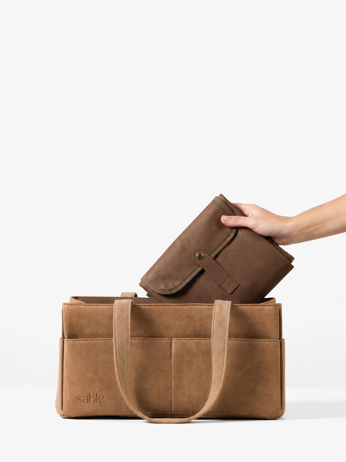 Nappy Caddy - Brown Suede