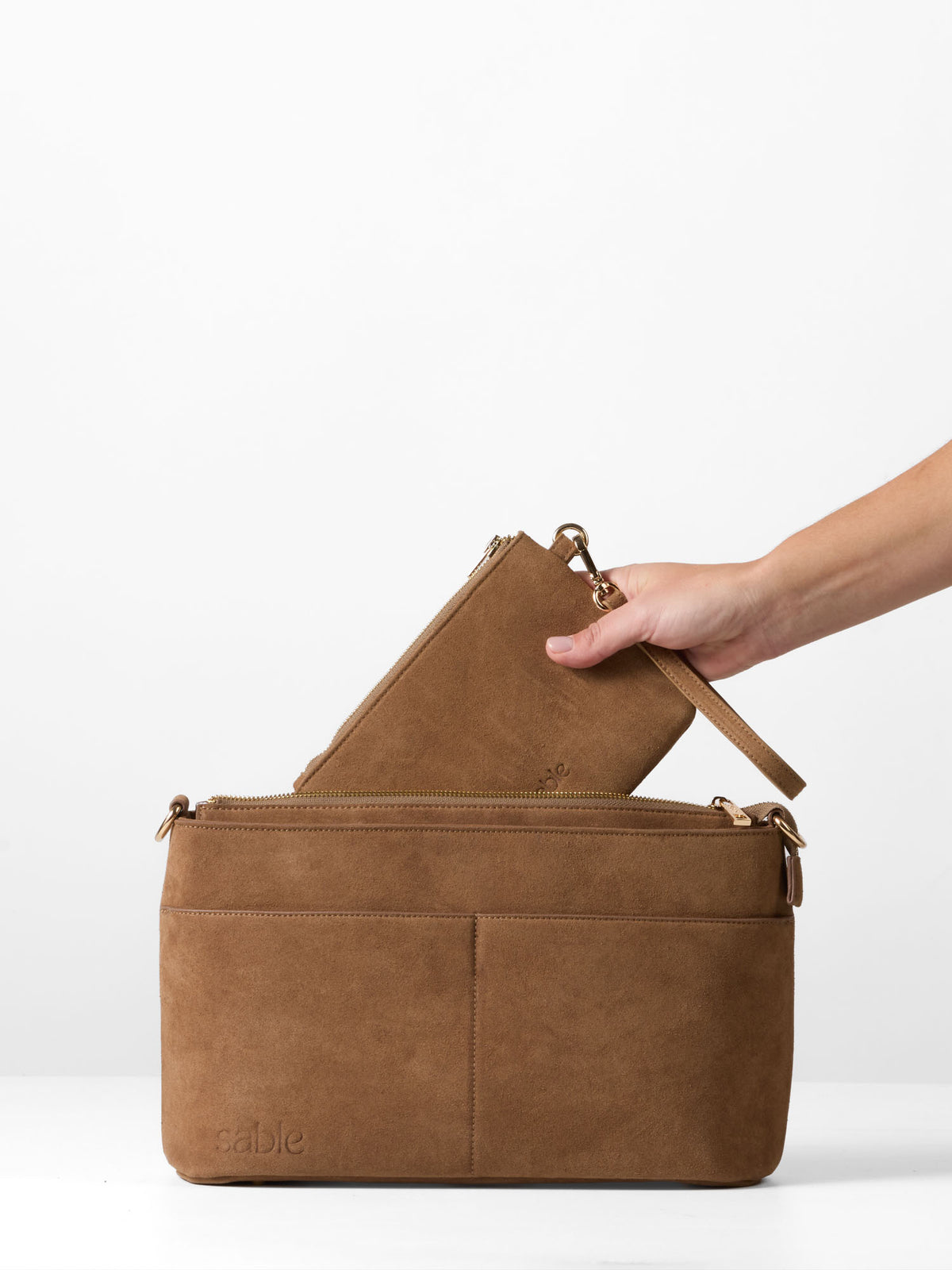 Everyday Pram Caddy Bundle - Brown Suede