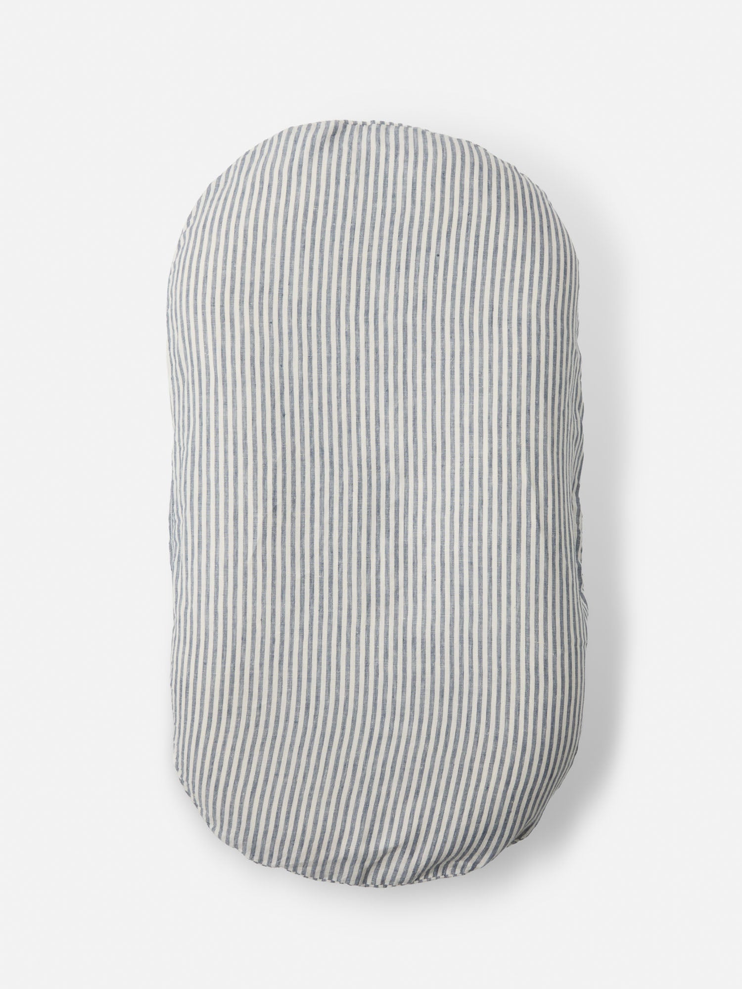 Linen Social Baby Lounger | Marine Striped linen baby lounger for supervised awake time and premium nursery styling luxury nursery essential