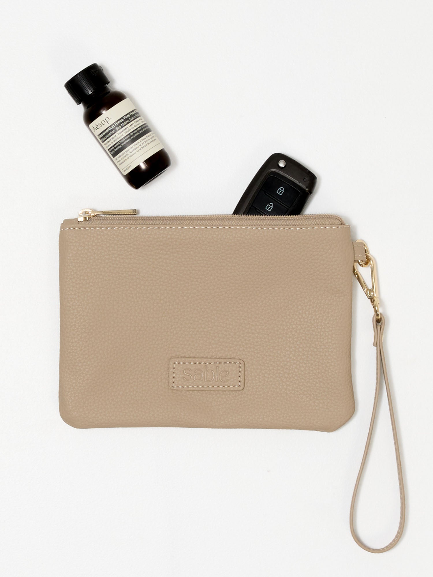Essentials Pouch - Taupe Vegan Leather