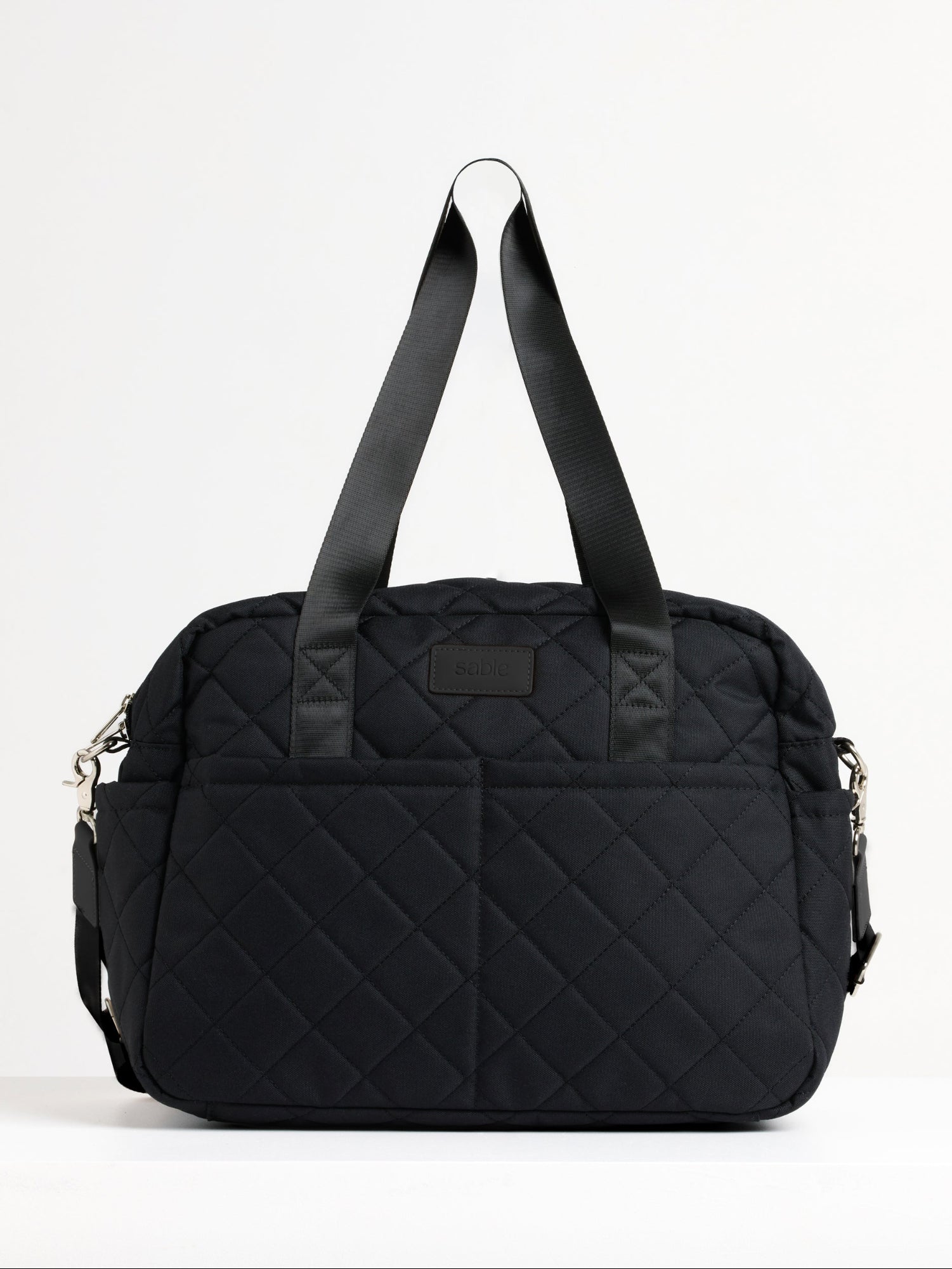 Black Quilted Nappy Bag quilted nappy bag with spacious storage for baby travel and everyday parenting 100% pure linen baby bedding