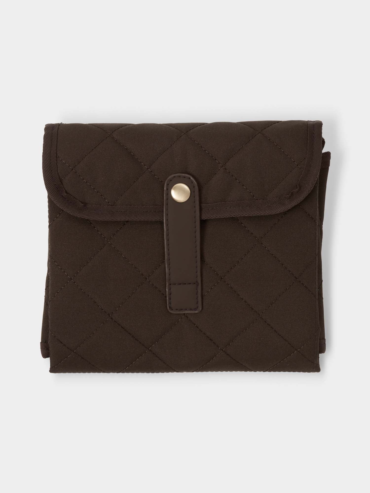Chocolate Quilted Change Mat quilted baby change mat for portable nappy changes and travel luxury nursery essential