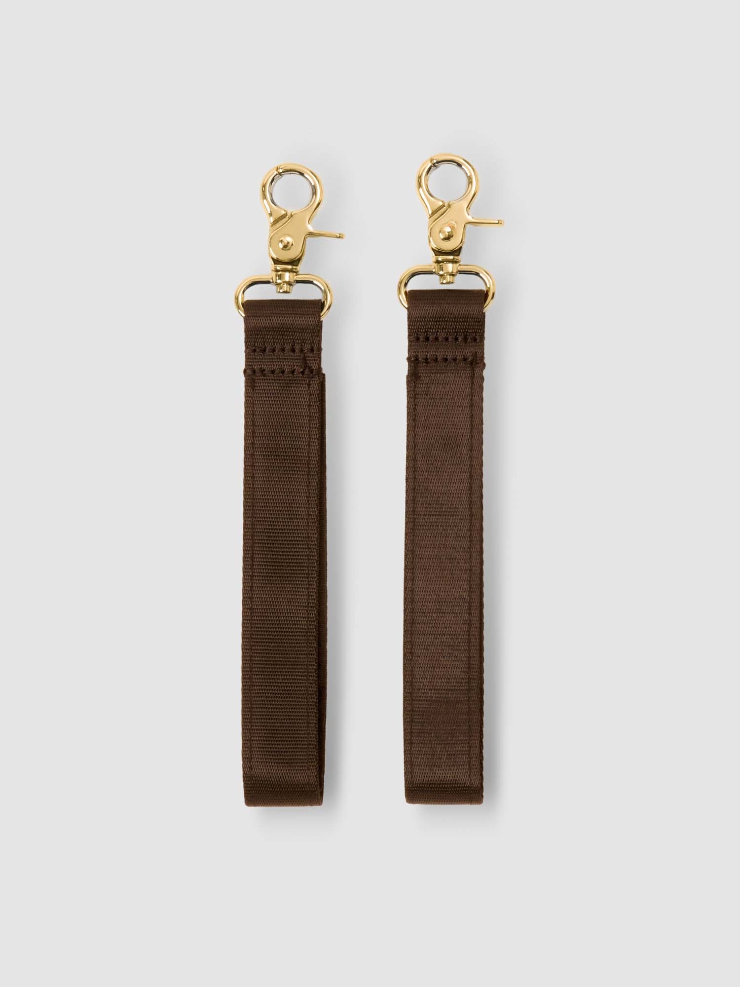 Chocolate Velcro Pram Straps (Set of 2) front product view