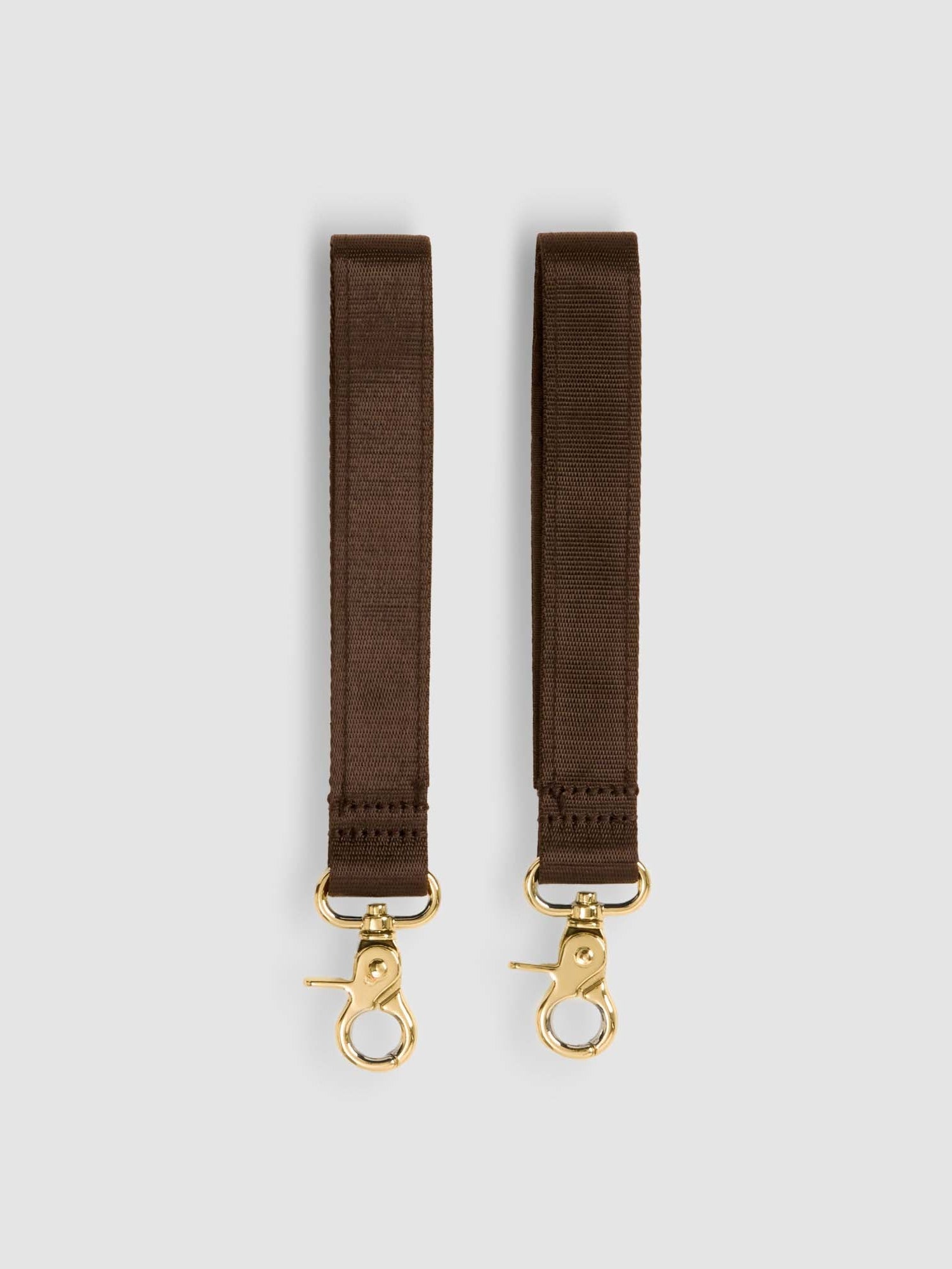Chocolate Velcro Pram Straps (Set of 2) front product view