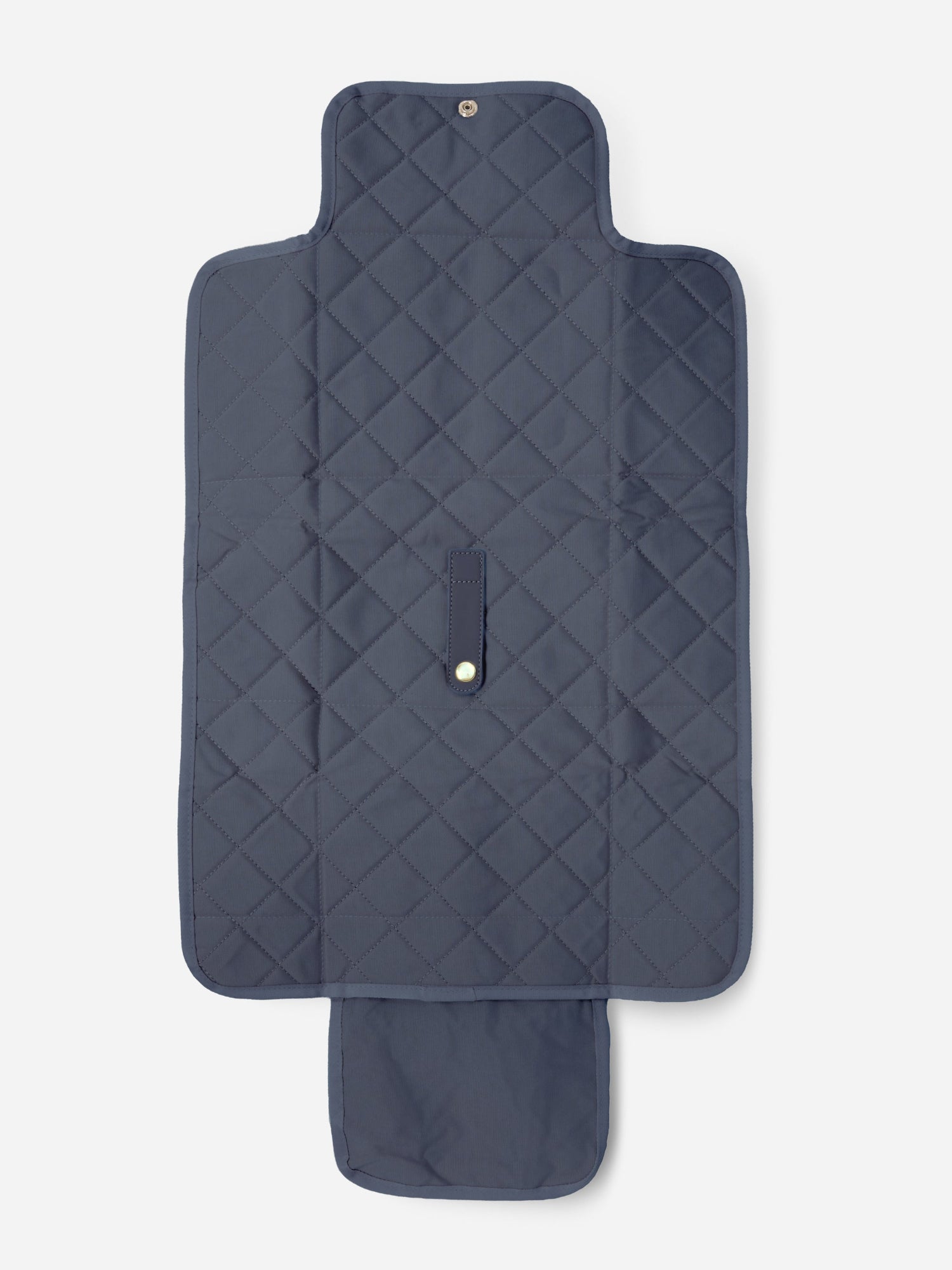 Dusty Blue Quilted Change Mat close-up texture detail for portable baby changes