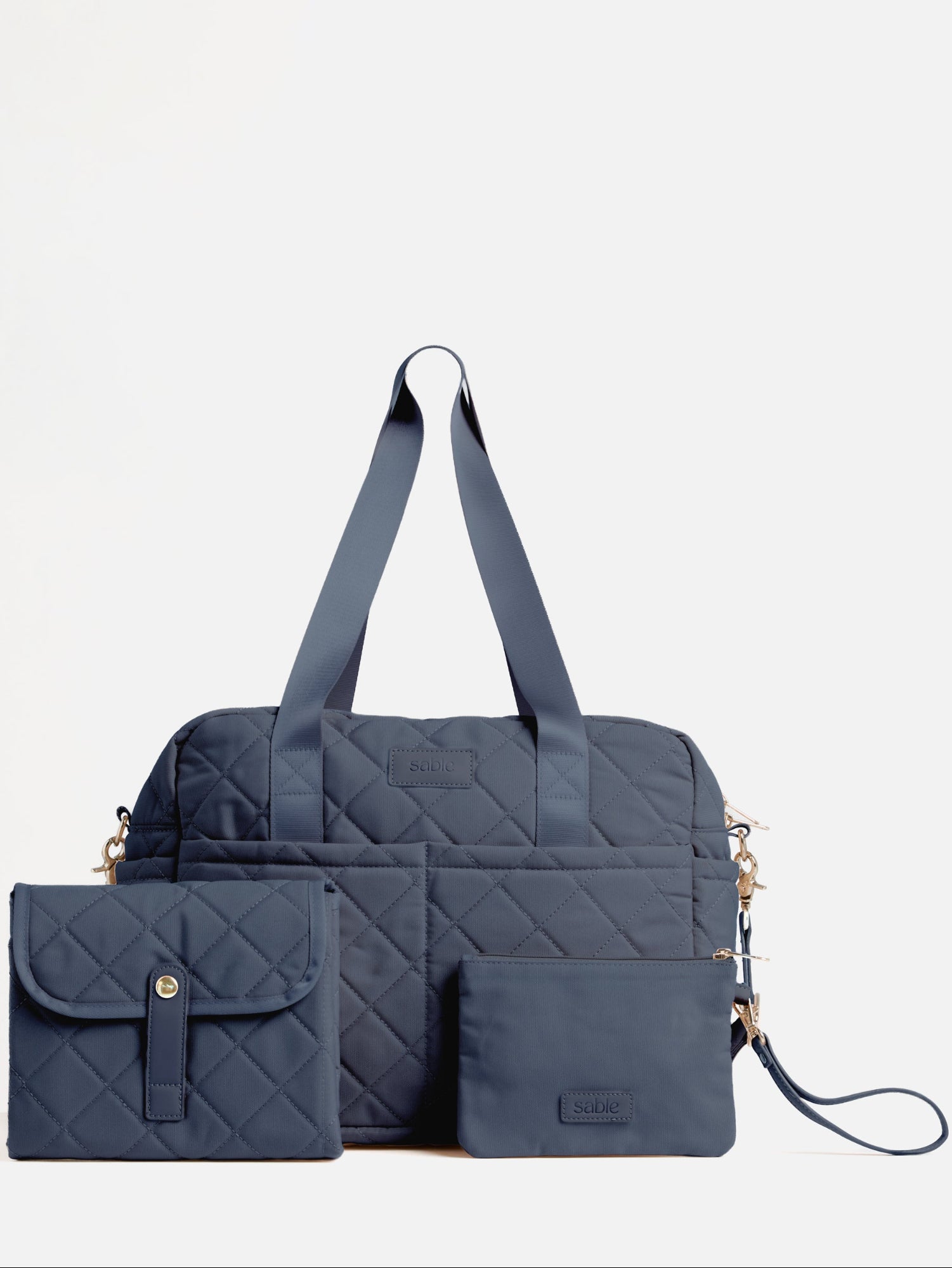 On The Go Bundle - Dusty Blue front product view with coordinated baby essentials