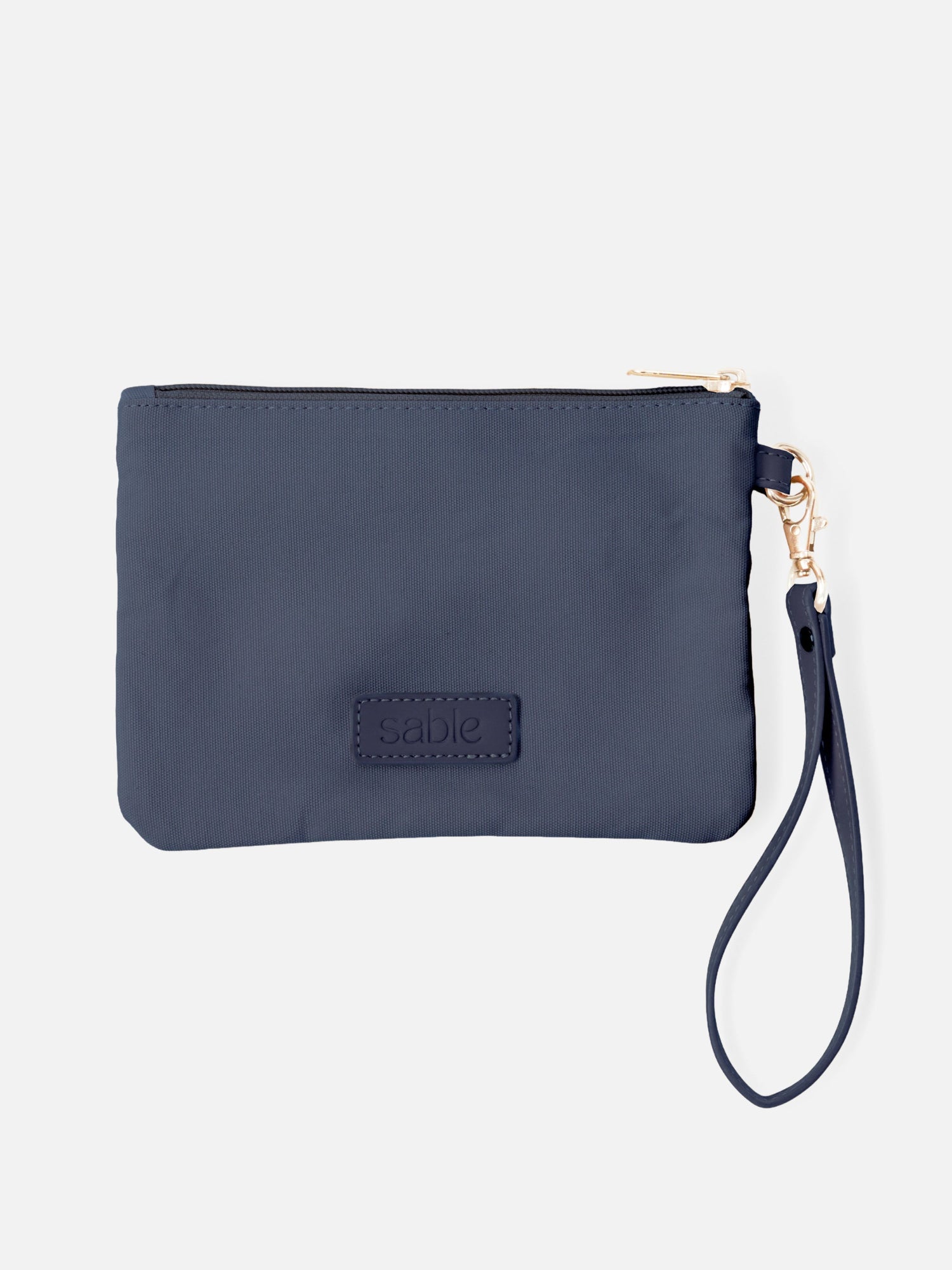 Dusty Blue Essentials Pouch front product view