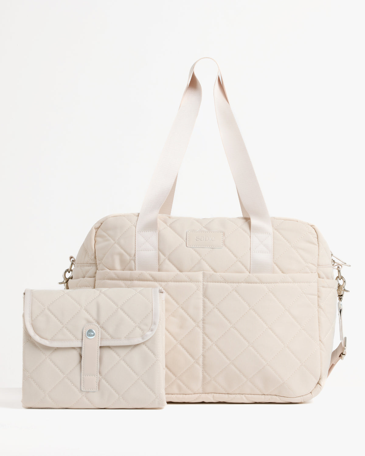 Essentials Bundle Sand | Quilted Nappy Bag & Change Mat