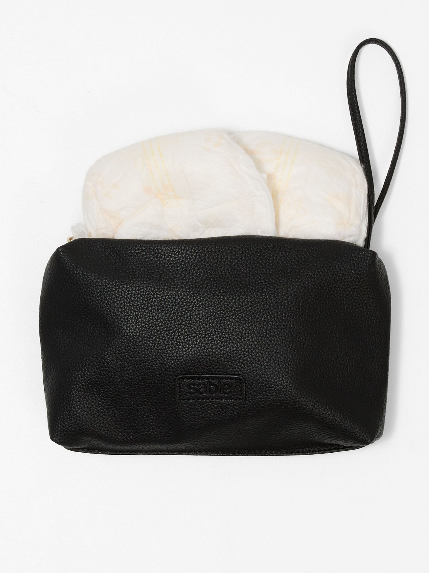 Small Wet Bag - Black Vegan Leather