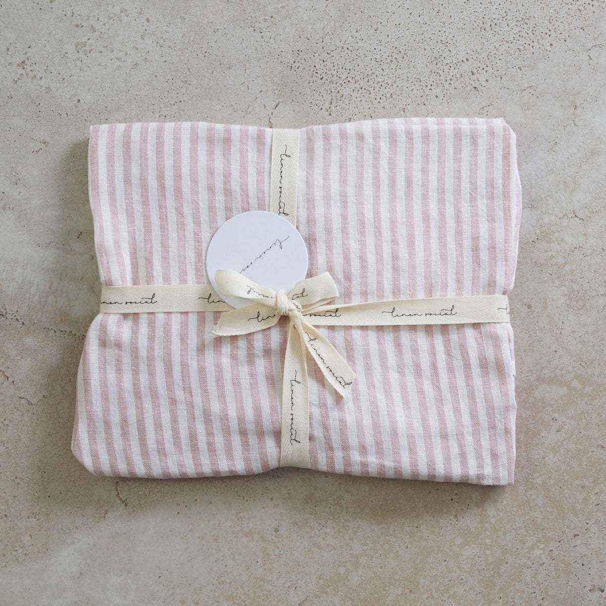 Linen Baby Lounger Cover Pink Striped Sable Bebe