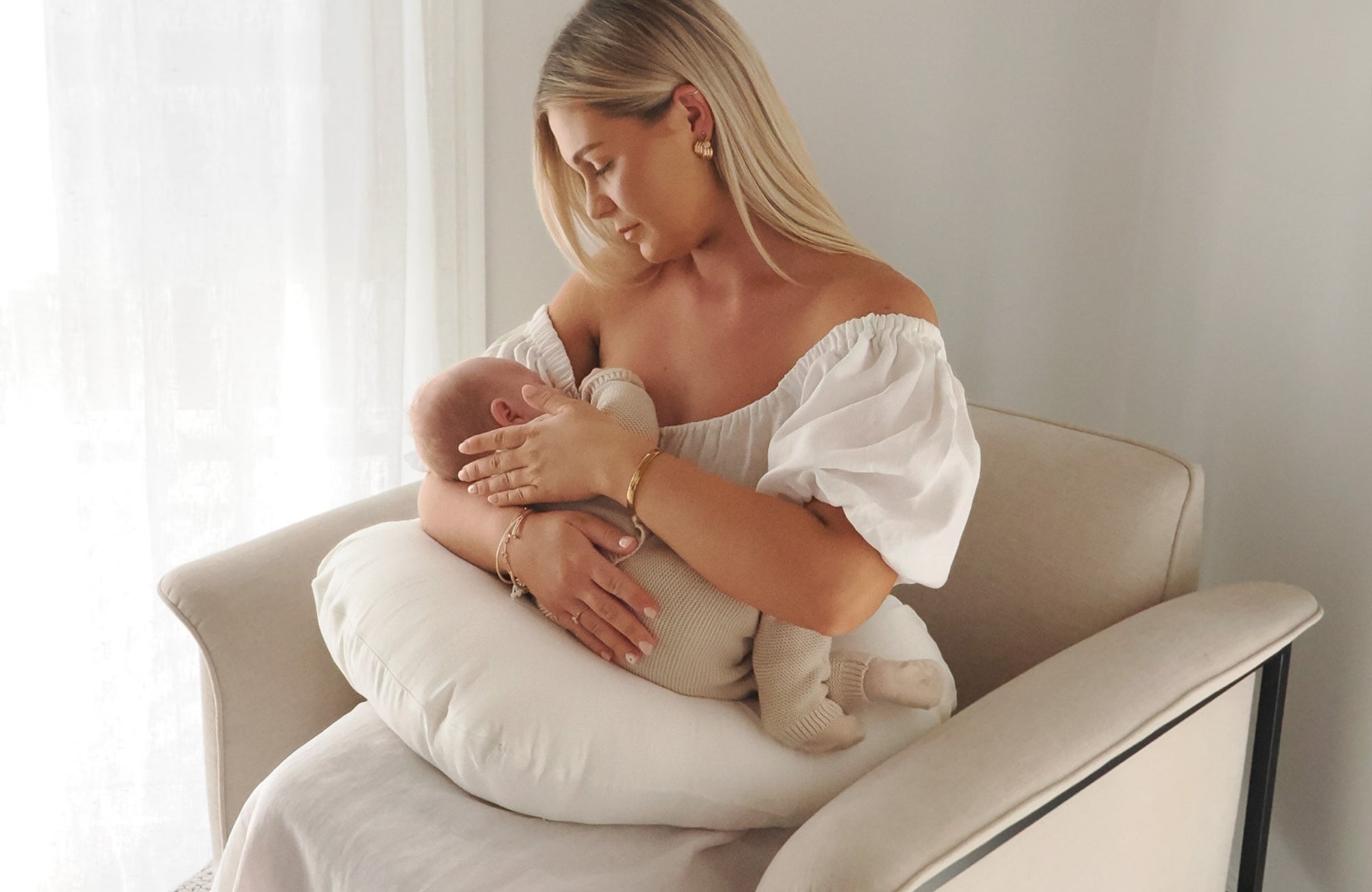 White Nursing Pillow
