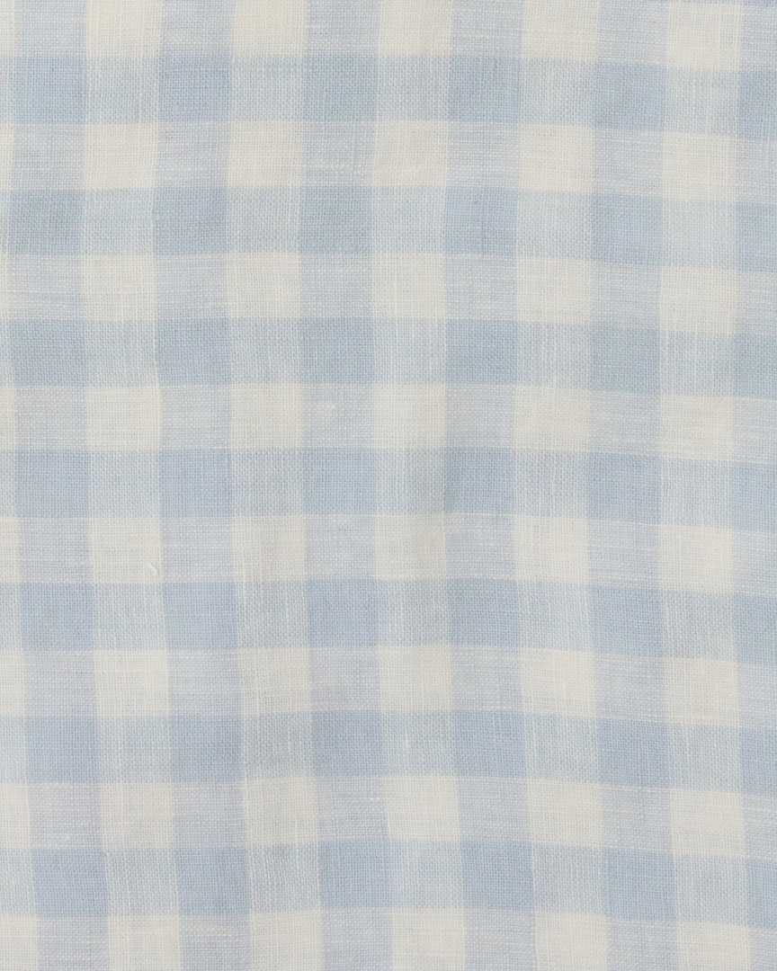 Soft Blue Gingham Linen Baby Lounger Cover