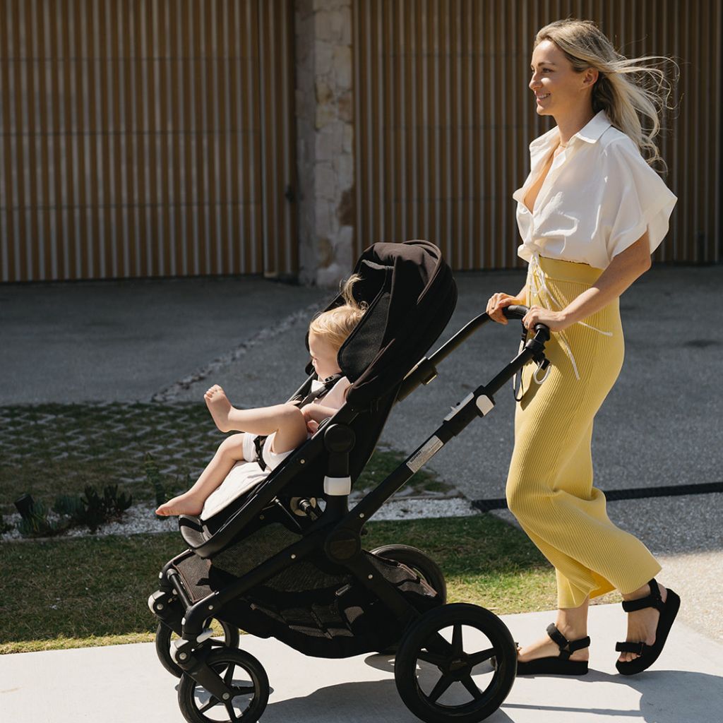 Natural Striped Pram Liner