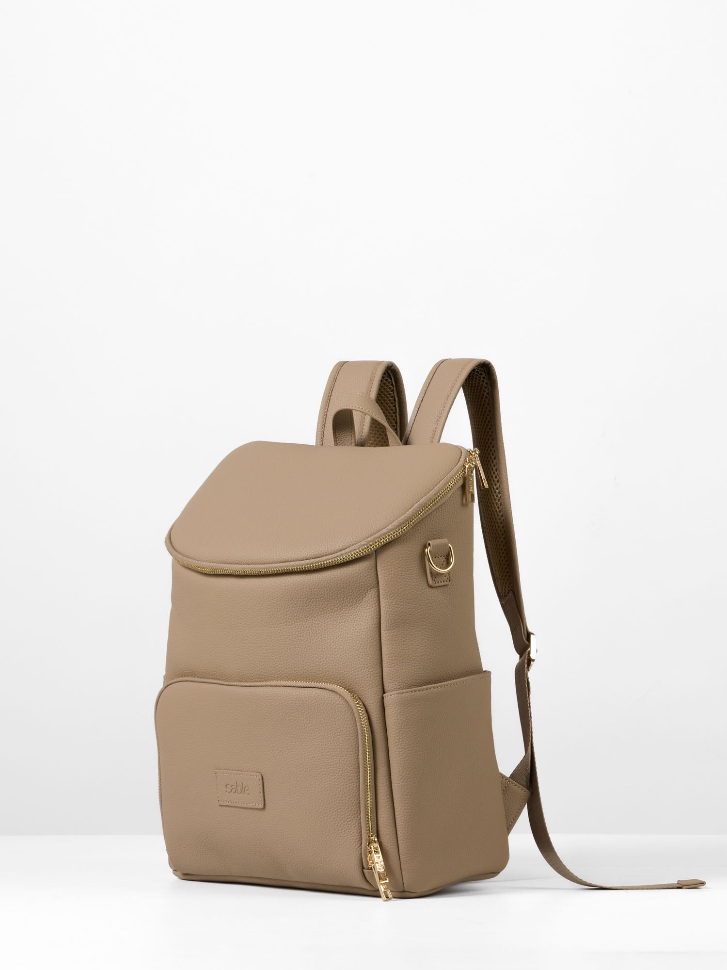 Premium vegan leather nappy backpack with adjustable shoulder straps and front organiser pocket