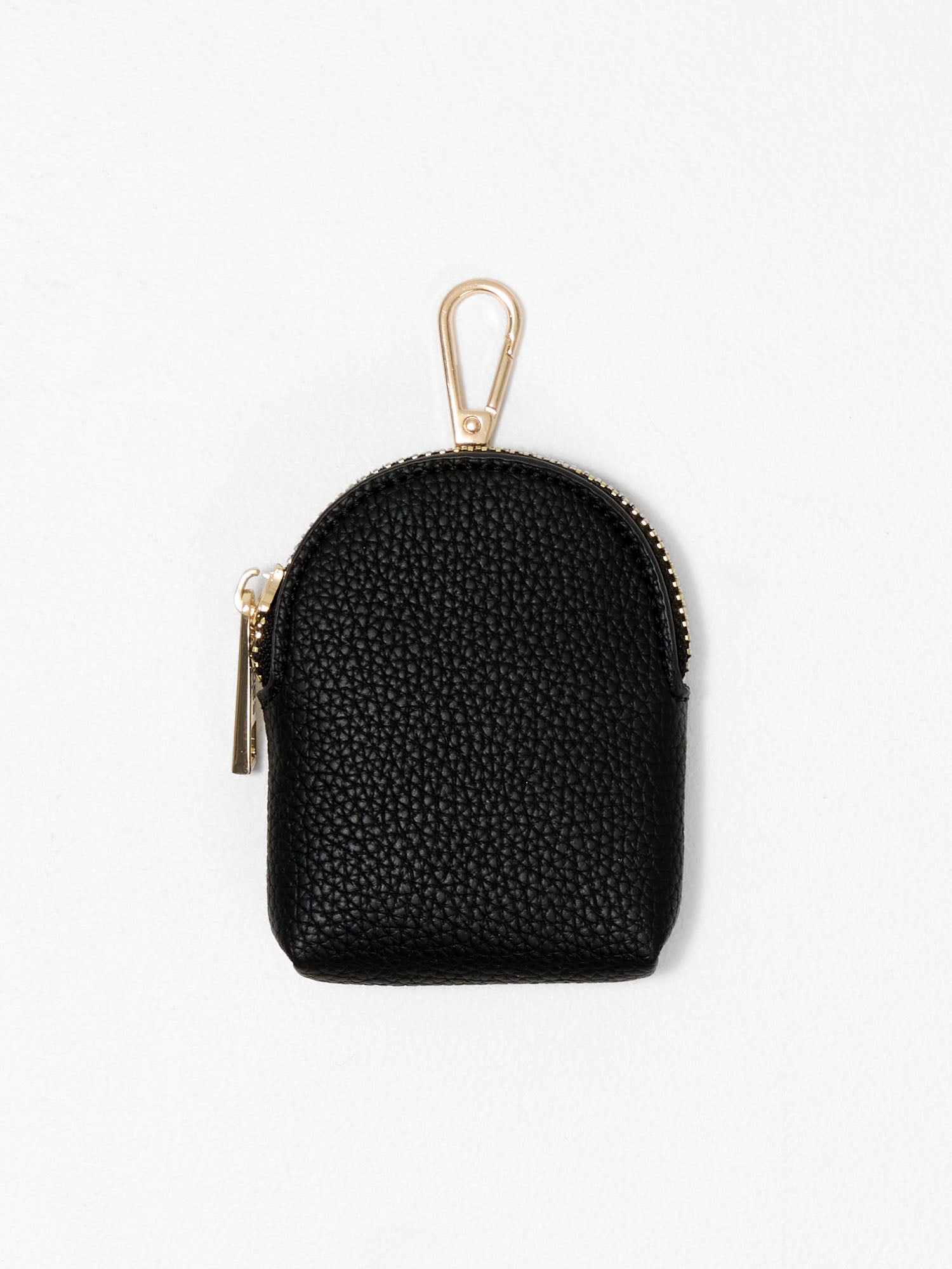 Baby dummy storage pouch in vegan pebble leather