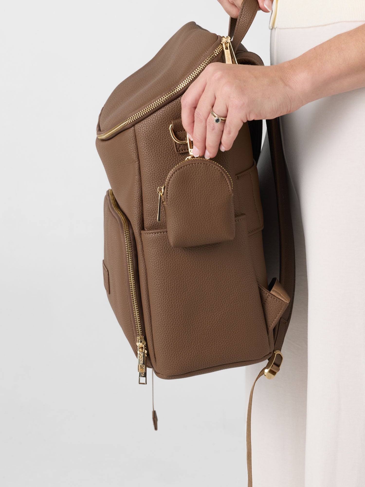 Vegan Leather Dummy Pouch | Dummy Holder for Pram & Nappy Bag