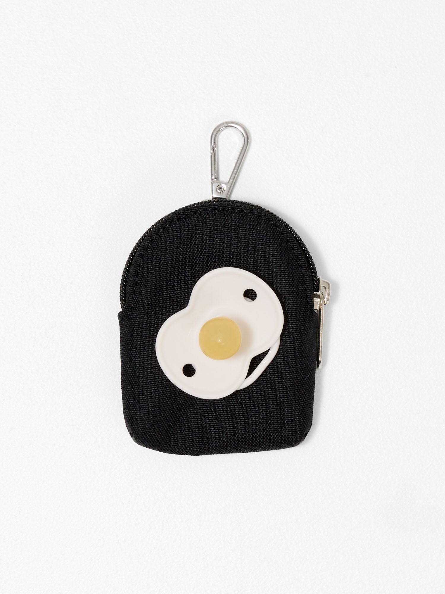Black polyester dummy pouch with zip closure for 1–2 dummies
