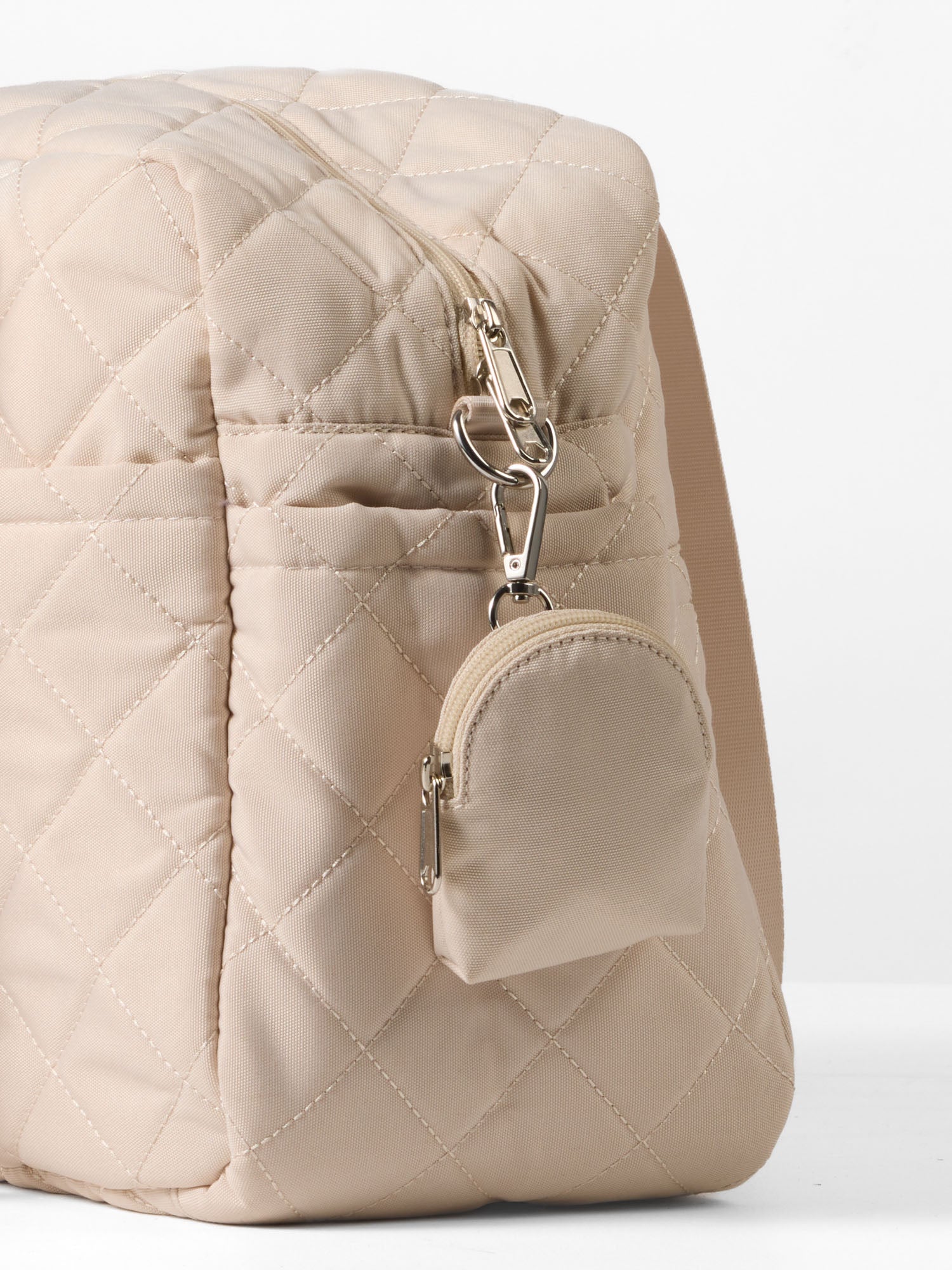 Polyester pacifier pouch for keeping baby essentials organised and within reach